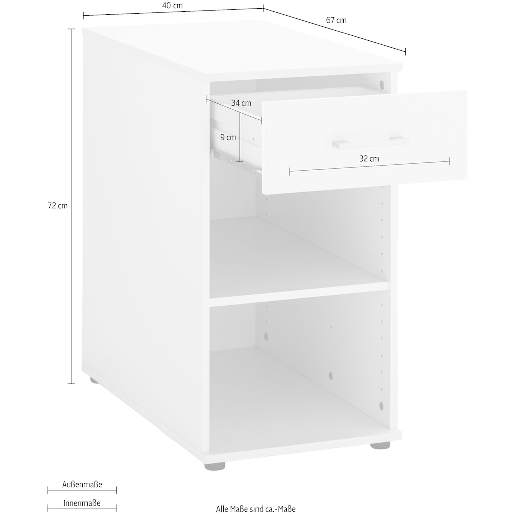 VOGL Möbelfabrik Rollcontainer »Modila«, (1 St.)