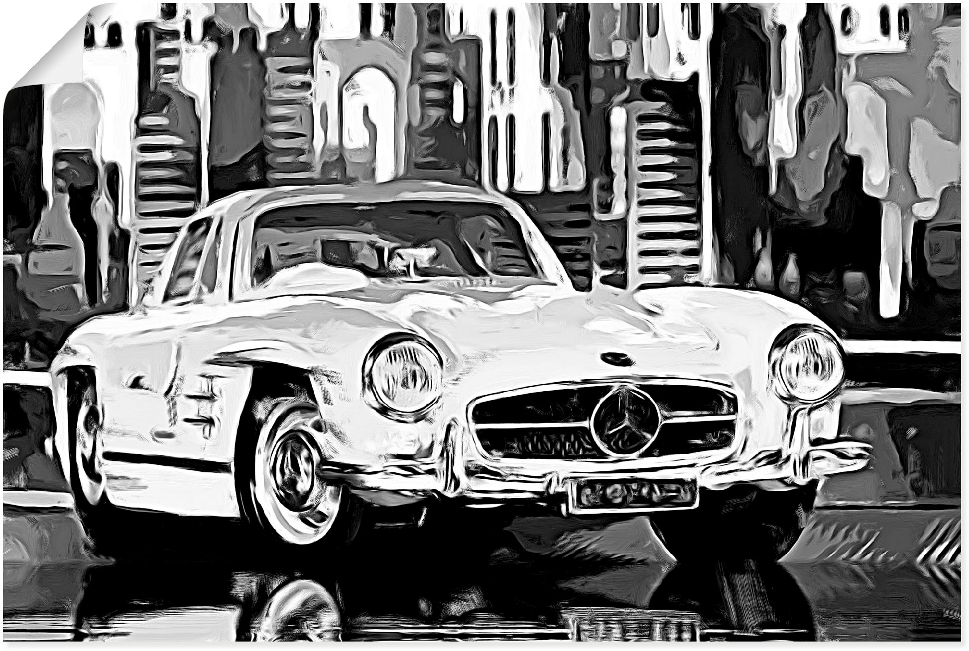 Image of Artland Wandbild "300 SL Flügeltürer" Auto 1 Stk. tlg. als Leinwandbild, Poster in verschied. Grössen