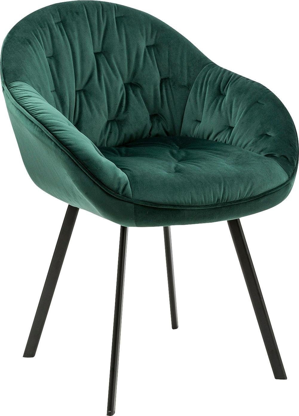 Image of SalesFever Esszimmerstuhl, (Set), 2 St., Samtvelours bei Ackermann Versand Schweiz