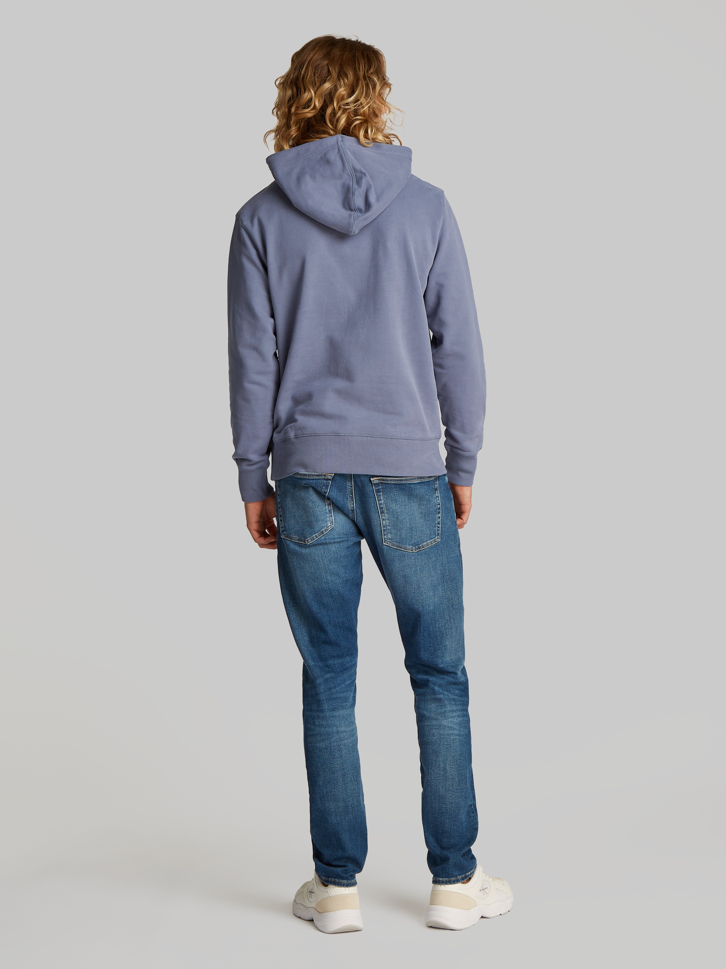 Calvin Klein Jeans Sweatshirt »WOVEN LABEL HOODIE«, Kängurutasche, Logostickerei