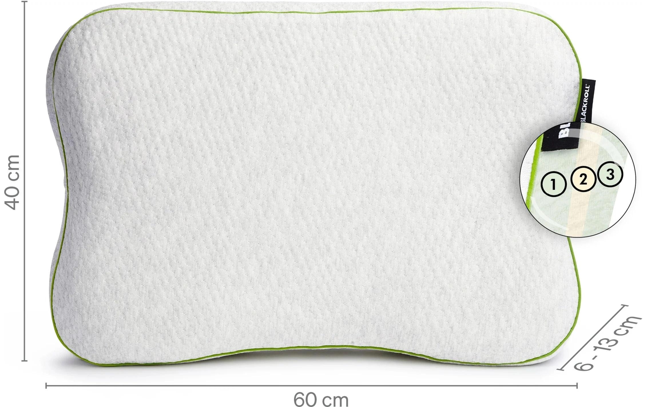 Blackroll Nackenkissen »Blackroll Recovery Pillow Plus 40 x 60 cm« Anpassbares Nackenstützkissen mit Memory-Schaum und Travel Bag