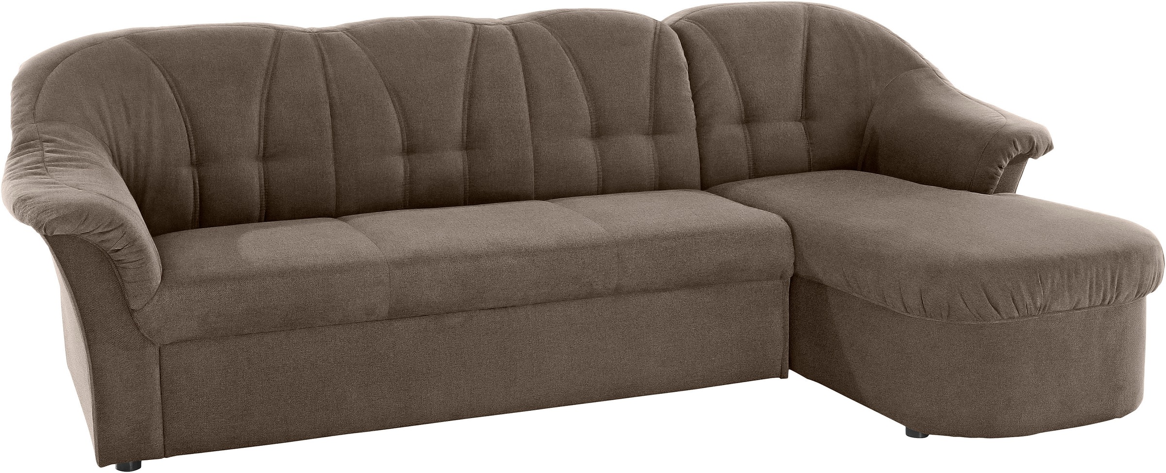 DOMO collection Canapé d'angle »Pegnitz, elegante Rückensteppung,  komfortabel, Breite 238cm, L-Form« wahlweise mit Bettfunktion