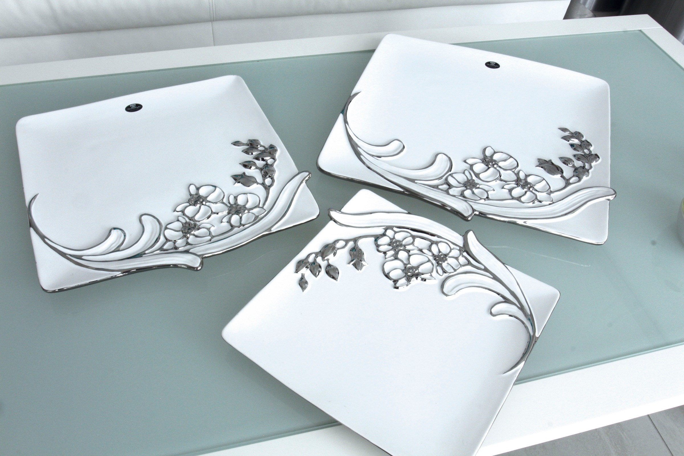 Image of GILDE Dekoschale »Sophia«, (1 St.), aus Keramik, eckig, flach, dekorativ im Esszimmer & Wohnzimmer bei Ackermann Versand Schweiz