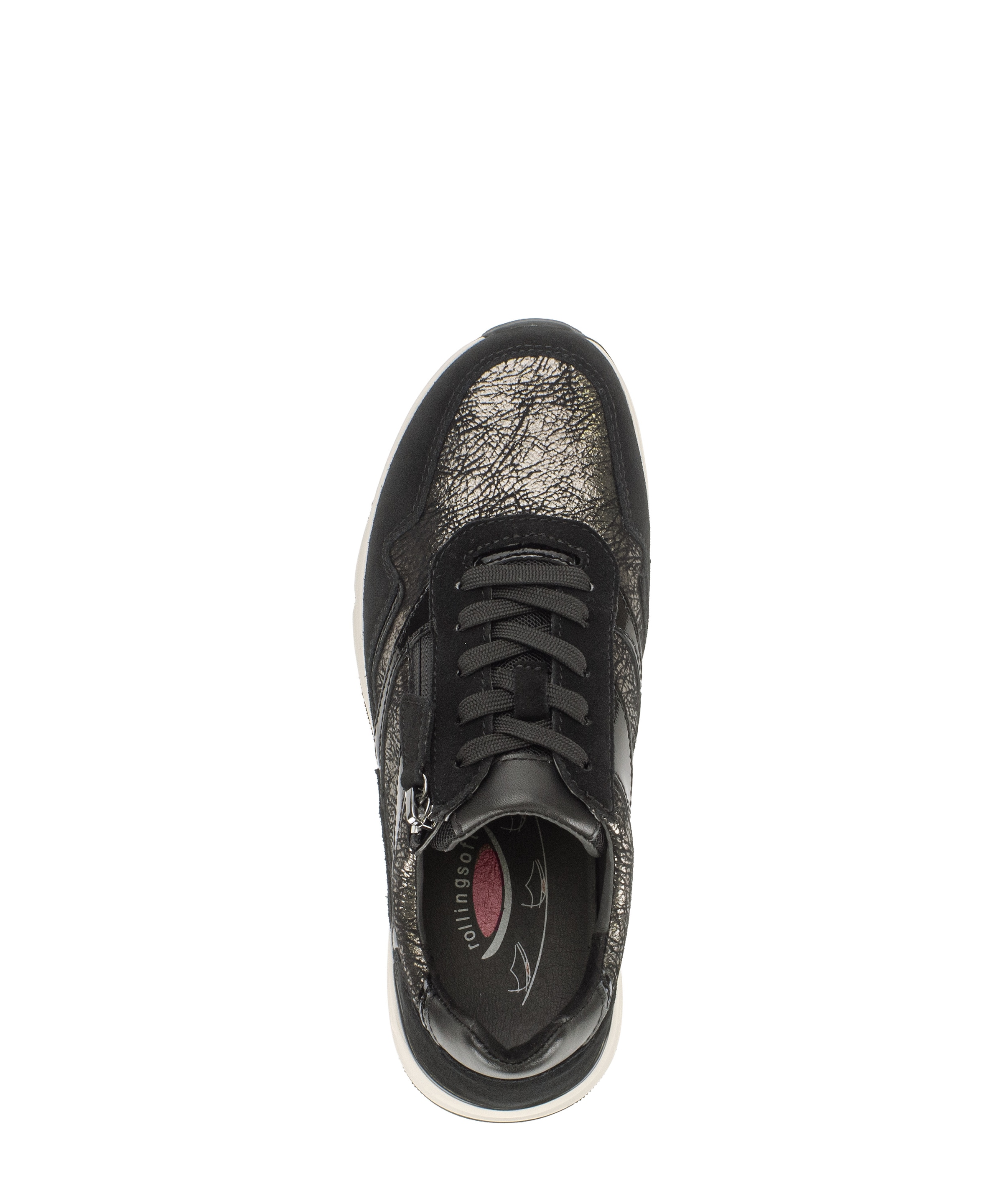 rollingsoft Keilsneaker  Schnürschuh, Halbschuh, Freizeitschuh mit Aussenreissverschluss