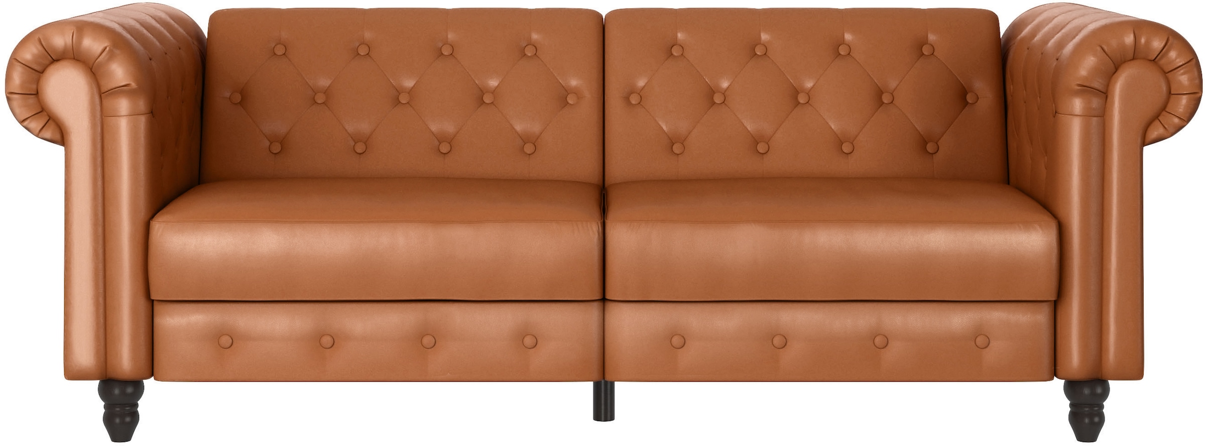 Dorel Home 3-Sitzer »Felix, Schlafsofa 236 cm, (Liegefläche 108x190cm), Rückenlehne«, 3-fach verstellbar, Velours, Kunstleder, Luxus-Microfaser Vintage