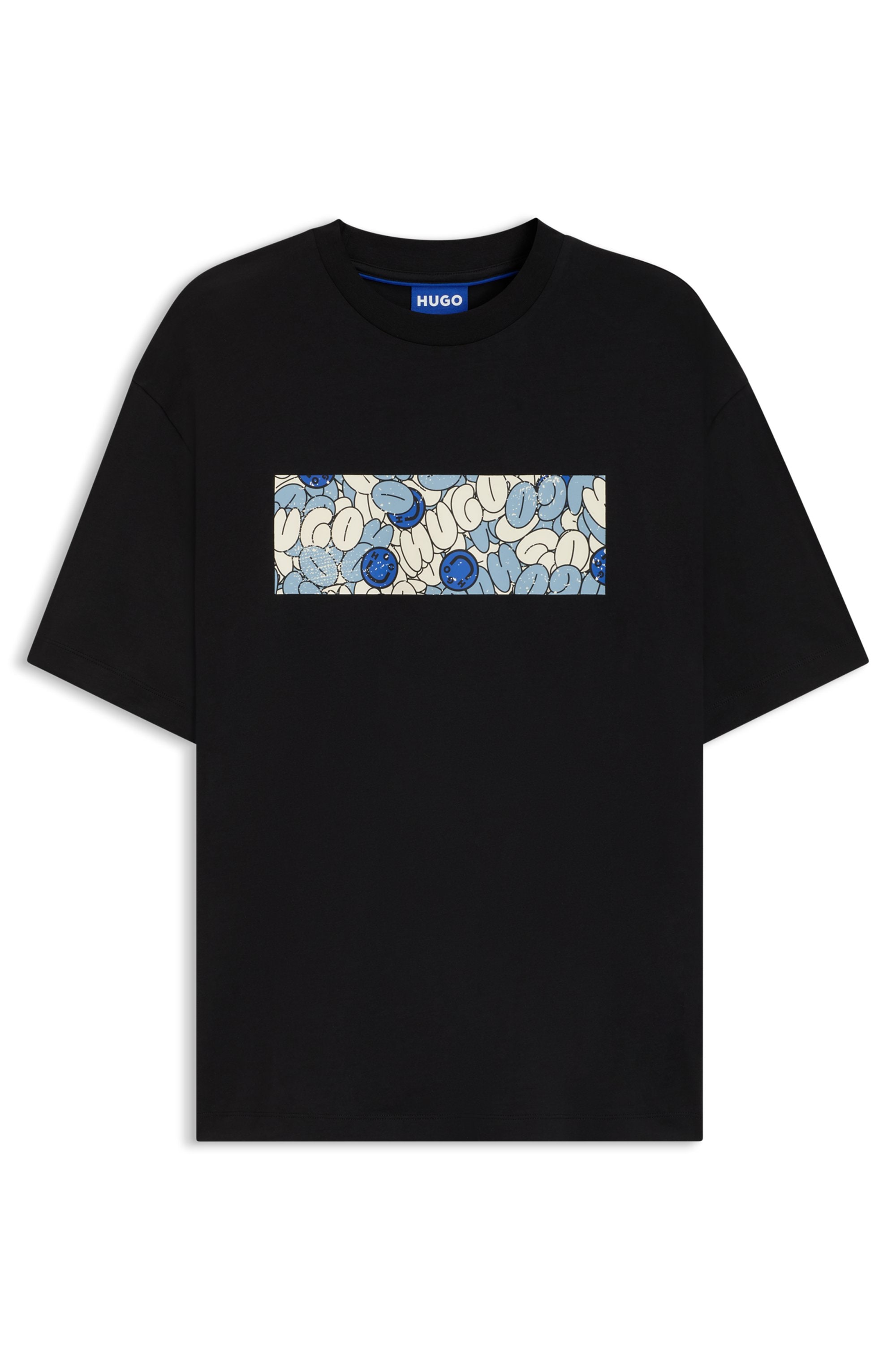 HUGO Blue T-Shirt »Nurix«, mit coolem Druck