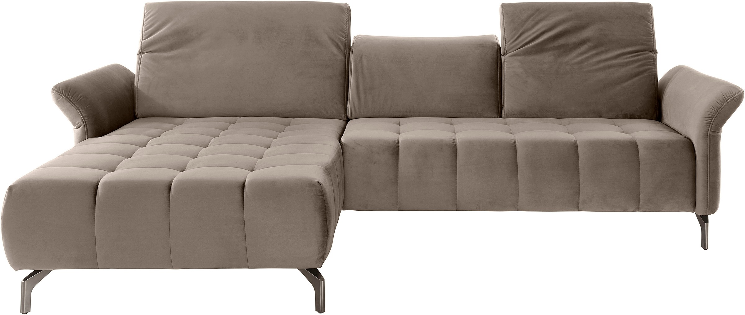 INOSIGN Ecksofa »Fresh L-Form«, Federkern, wahlweise Kopfteilverstellung und motorischer Vorziehsitz