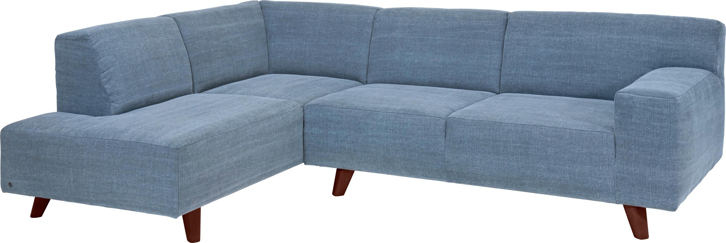 Image of TOM TAILOR Ecksofa »NORDIC PURE«, mit Ottomane, im Retrolook, Füsse nussbaumfarben bei Ackermann Versand Schweiz