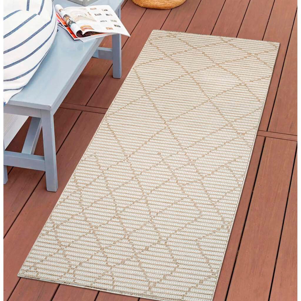 Carpet City Läufer »Palm«, rechteckig, Wetterfest & UV-beständig, für  Balkon, Terrasse, Küche, flach gewebt acheter confortablement