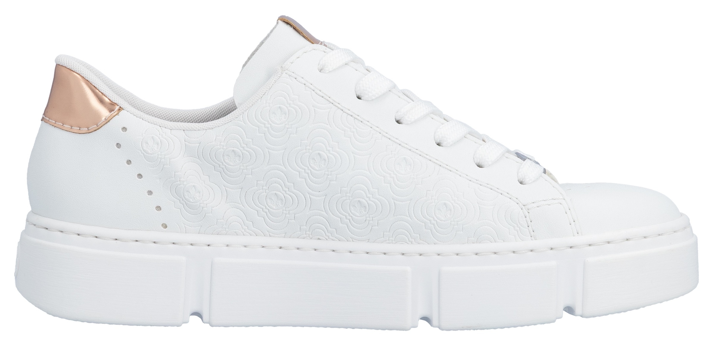 Rieker Baskets à plateforme  mit metallicfarbenen Akzenten, Freizeitschuh, Halbschuh, Schnürschuh