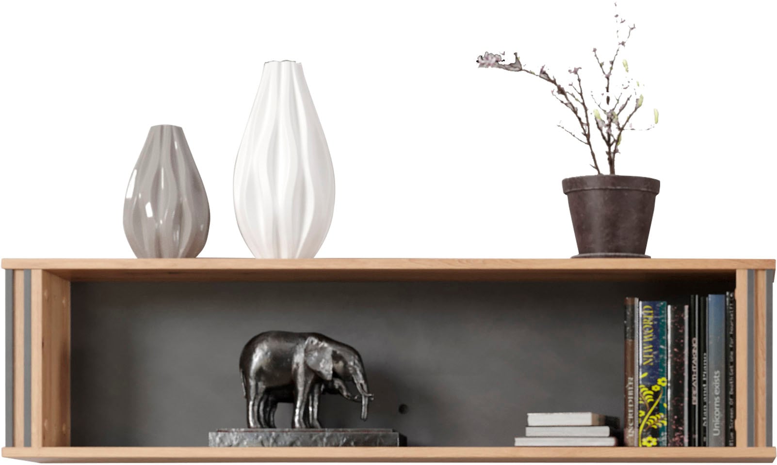 Home affaire Wandboard »Mia«, (1 St.), Wandregal mit 2 Ablagemöglichkeiten - (B/T/H) 113/23/29 cm