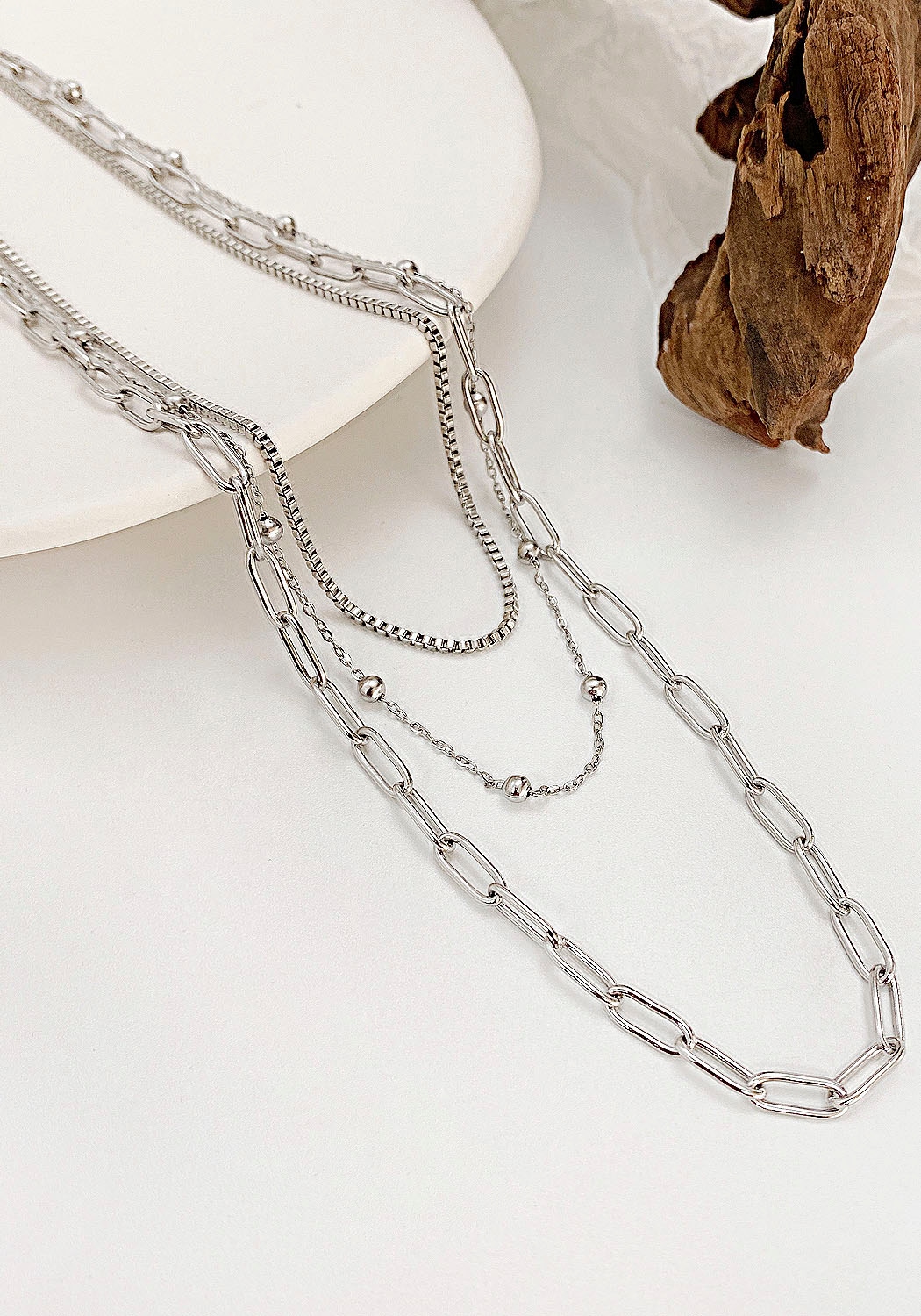 Firetti Edelstahlkette "Schmuck Geschenk Trio Layerkette"