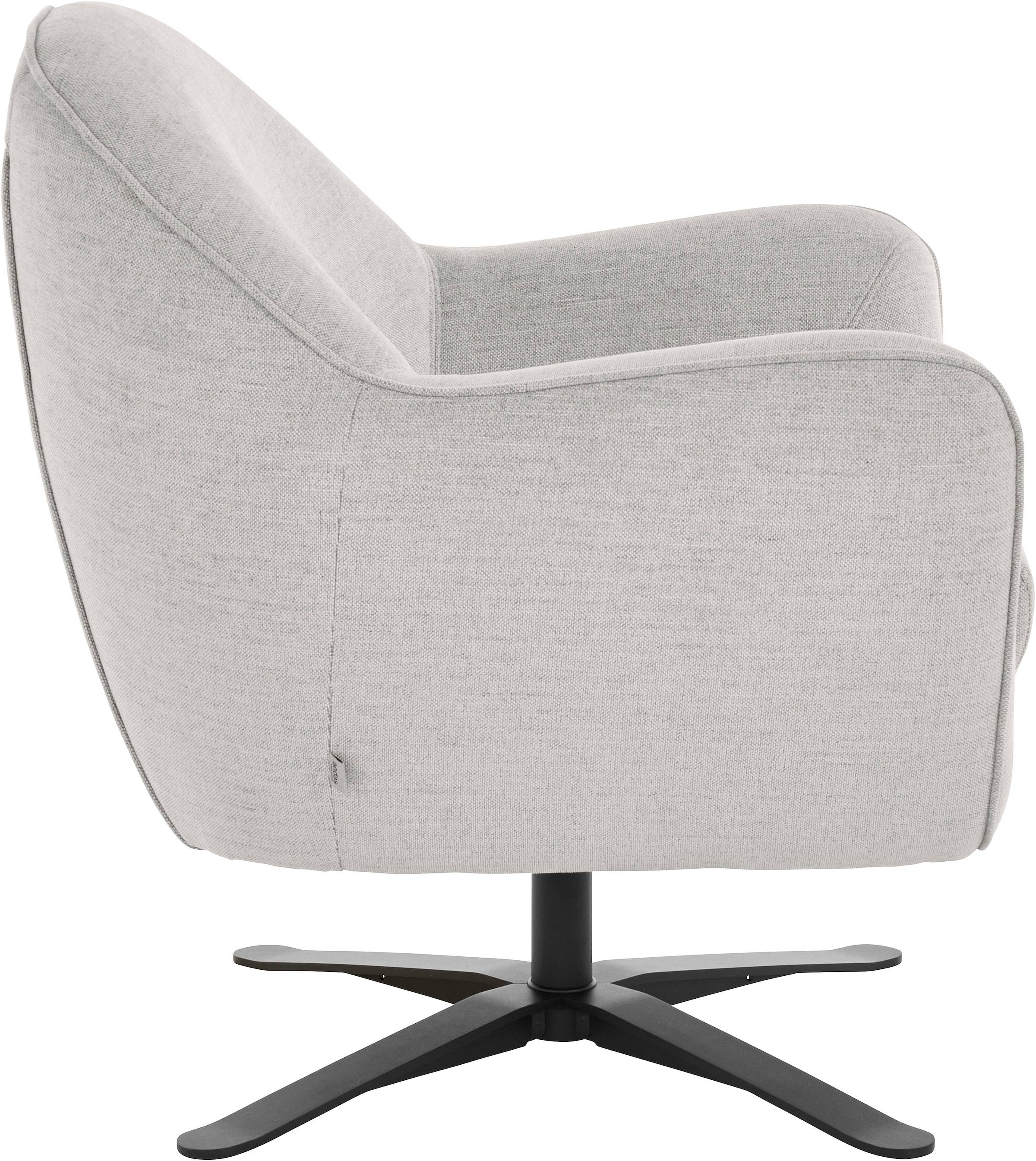 Home affaire Drehsessel »Stavre, Loungesessel mit Drehfunktion« in moderner Optik, mit elegantem Drehfuss