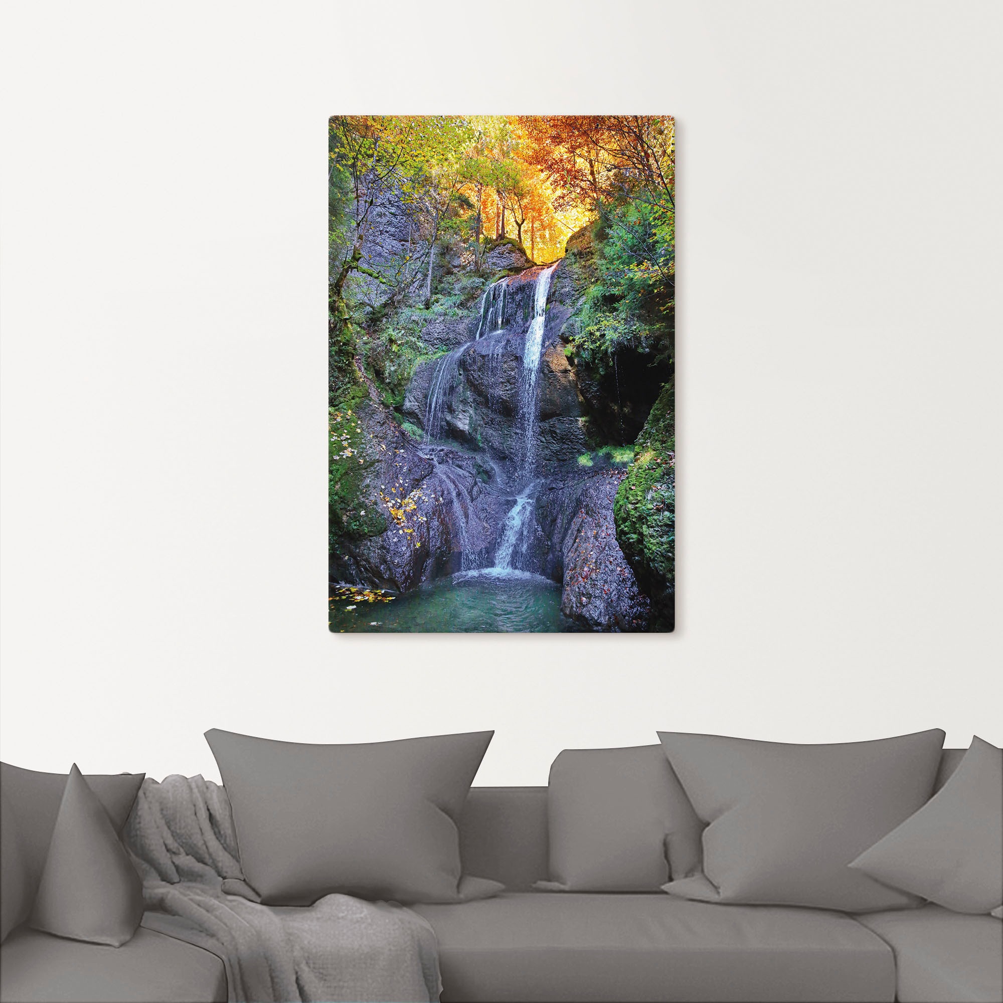 Artland Wandbild »Niedersonthofener Wasserfall im Allgäu«, Wasserfallbilder, (1 St.), als Leinwandbild, Poster in verschied. Grössen