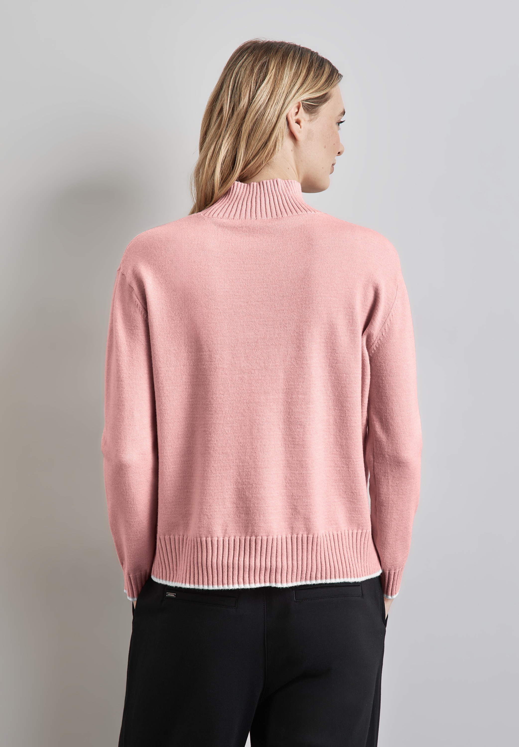 STREET ONE Strickpullover, mit Stehkragen