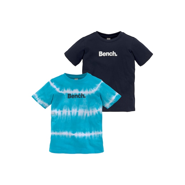 Trendige Bench. T-Shirt, (Packung, 2 tlg., 2er-Pack), in toller Batikoptik  versandkostenfrei - ohne Mindestbestellwert shoppen