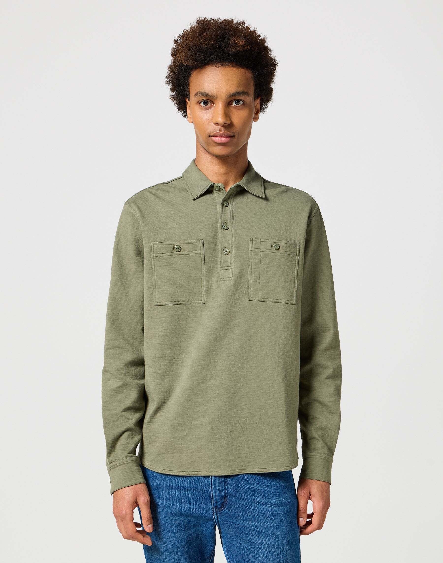 Langarm-Poloshirt »Wrangler Langarmpolo Longsleeves Utility Polo«