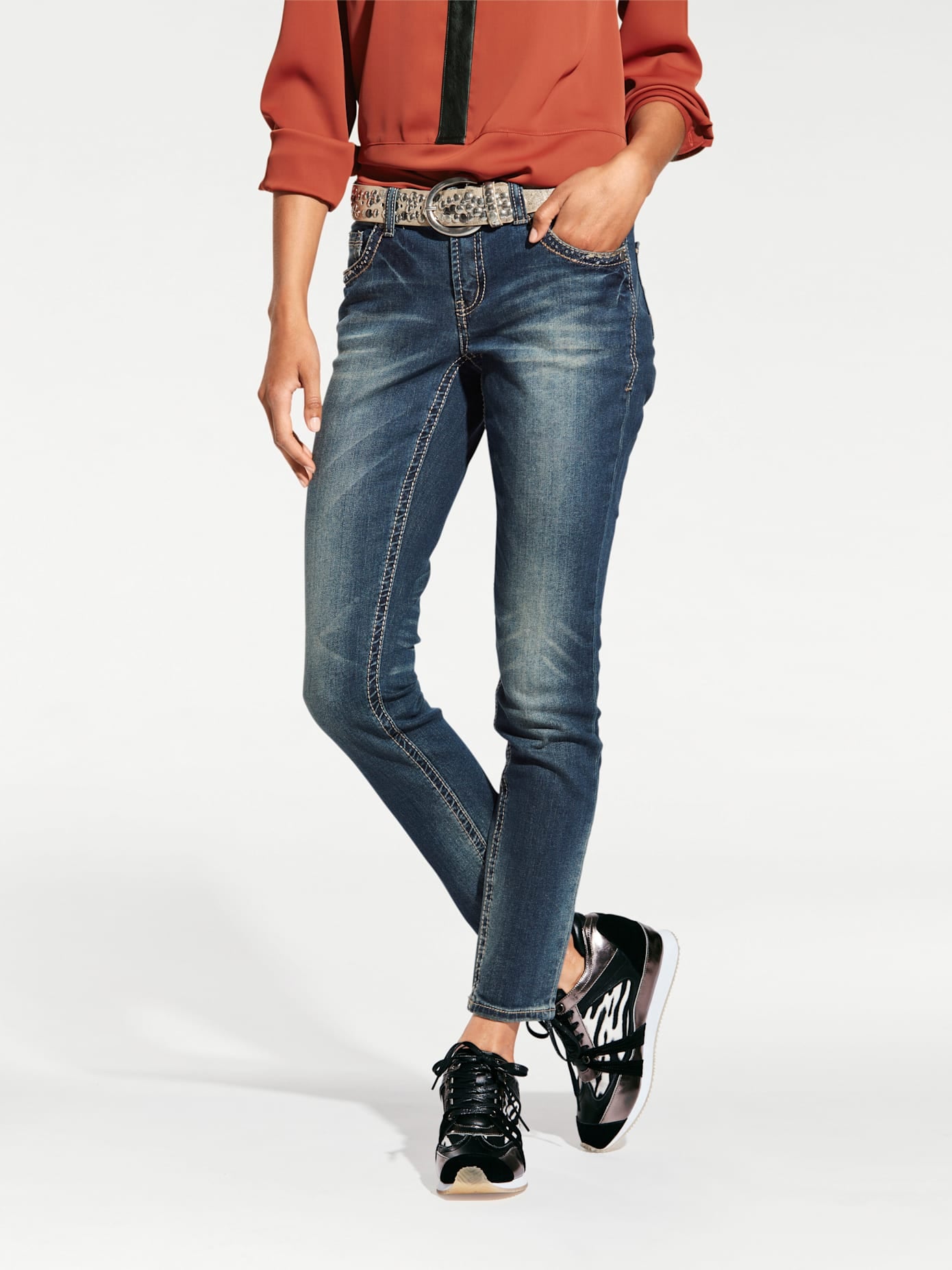 RICK CARDONA by heine Röhrenjeans 1 Stk.