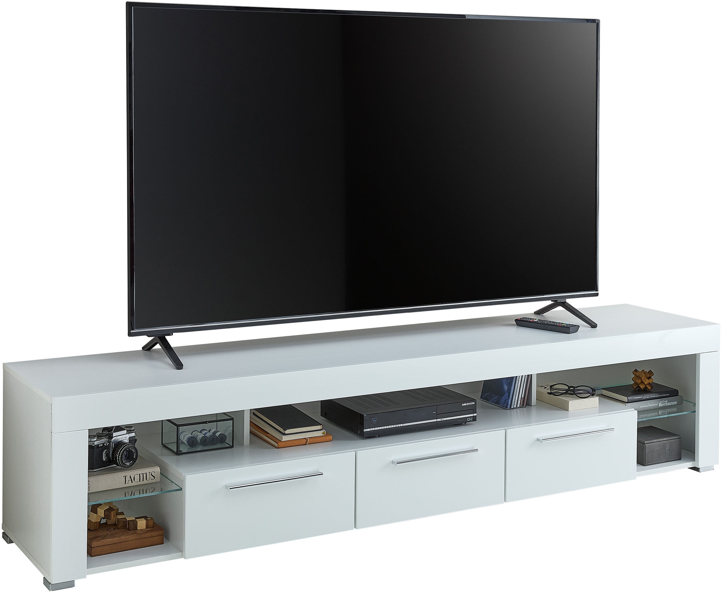 Stolkom TV-Schrank »Goal« 3 Schubkästen, 5 offenen Fächern, Stellmass 200/44/44 cm