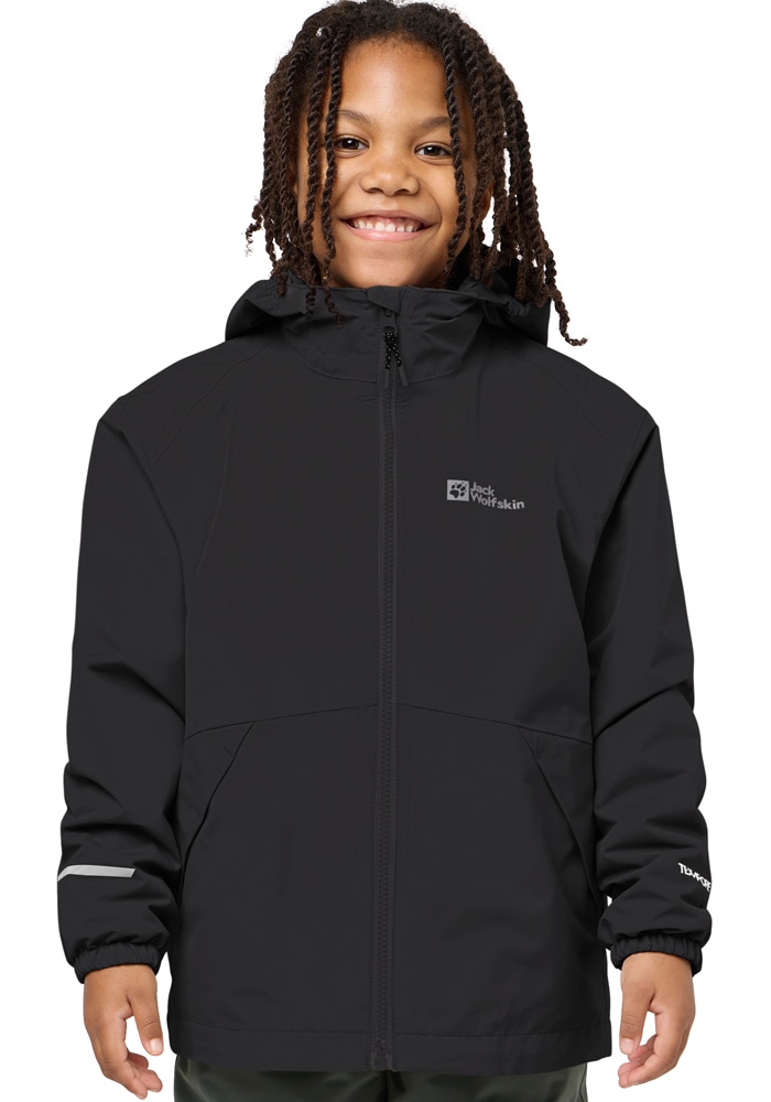 Jack Wolfskin 3-in-1-Funktionsjacke »ICELAND 3IN1 JACKET K« mit Kapuze für Kinder, mit fester Kapuze, atmungsaktiv, winddicht, wasserdicht