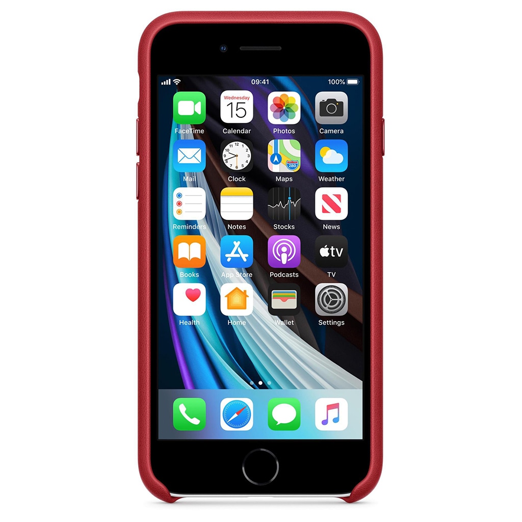 Apple Smartphone-Hülle »Apple iPhone SE 2020 Leather Case Red«, iPhone SE (2. Gen), MXYL2ZM/A