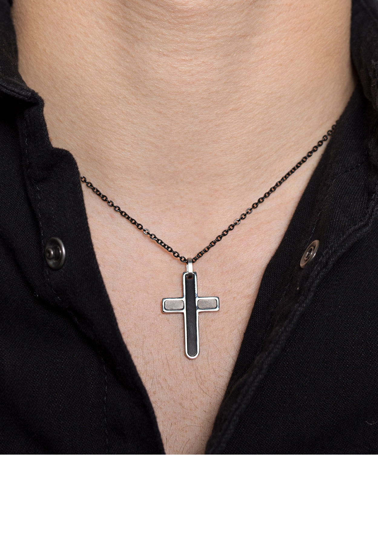 kaufen Kreuz, Trendige schwarz ELEMENTS »Halskette, EDEN Kette mit X3968« Mindestbestellwert - Anhänger versandkostenfrei ohne XENOX