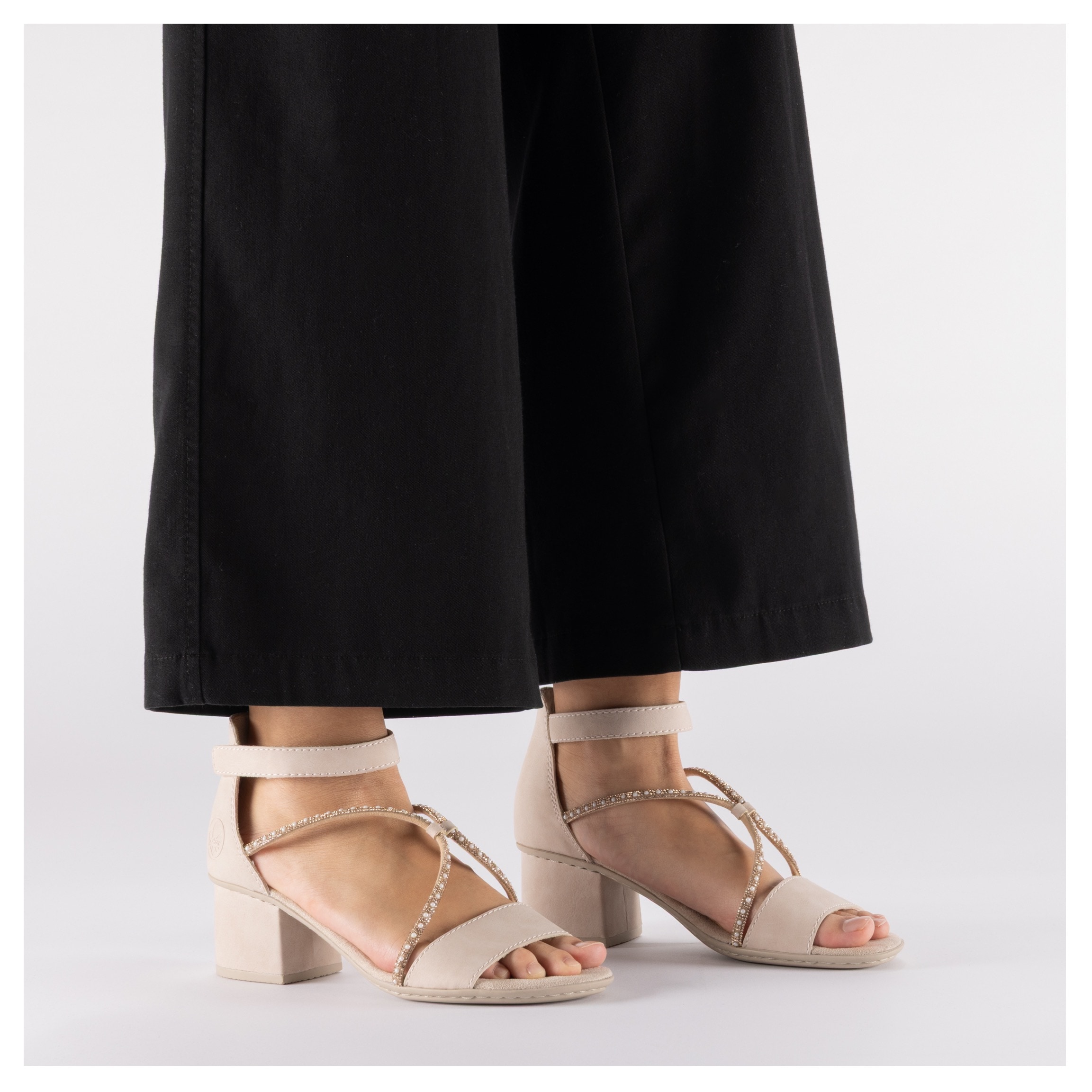 Rieker Sandalette  Sommerschuh, Sandale, Blockabsatz, mit praktischem Klettverschluss