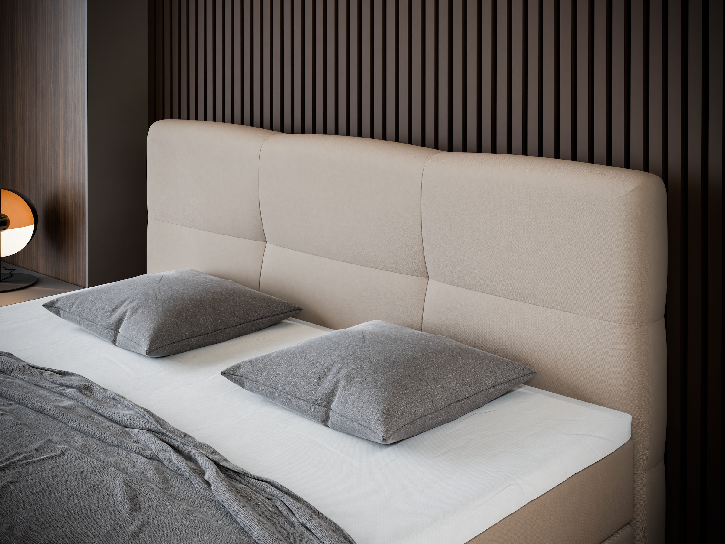 FORTE Boxspringbett »STAR erhältlich in den Breiten 140cm, 160cm & 180cm, inkl. Bettkasten« inkl. Fussteil, erhältlich in verschiedenen Farben