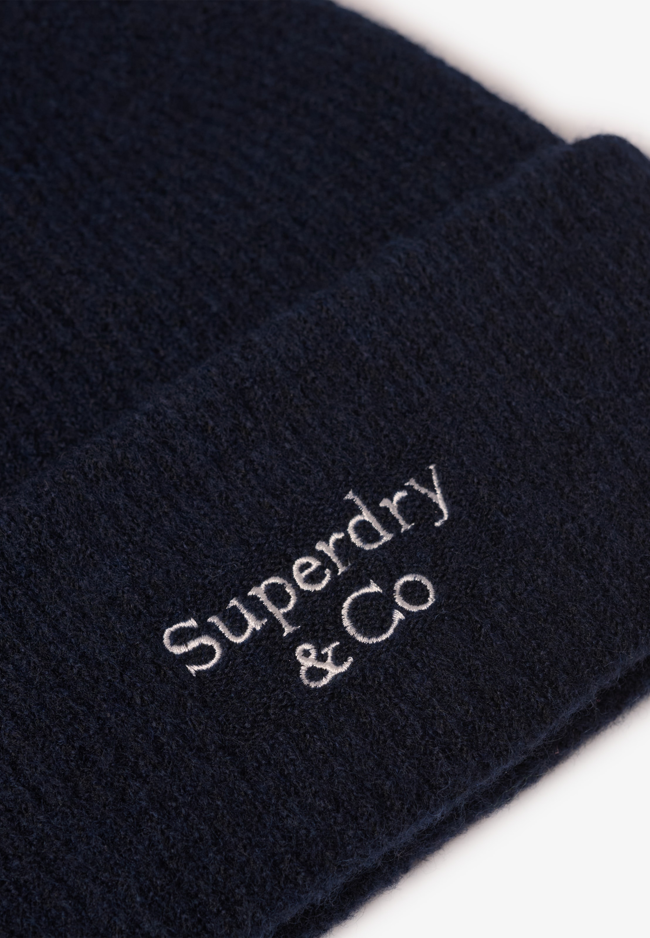 Superdry Strickmütze »HERITAGE RIB KNIT BEANIE HAT« Materialmix, regular fit