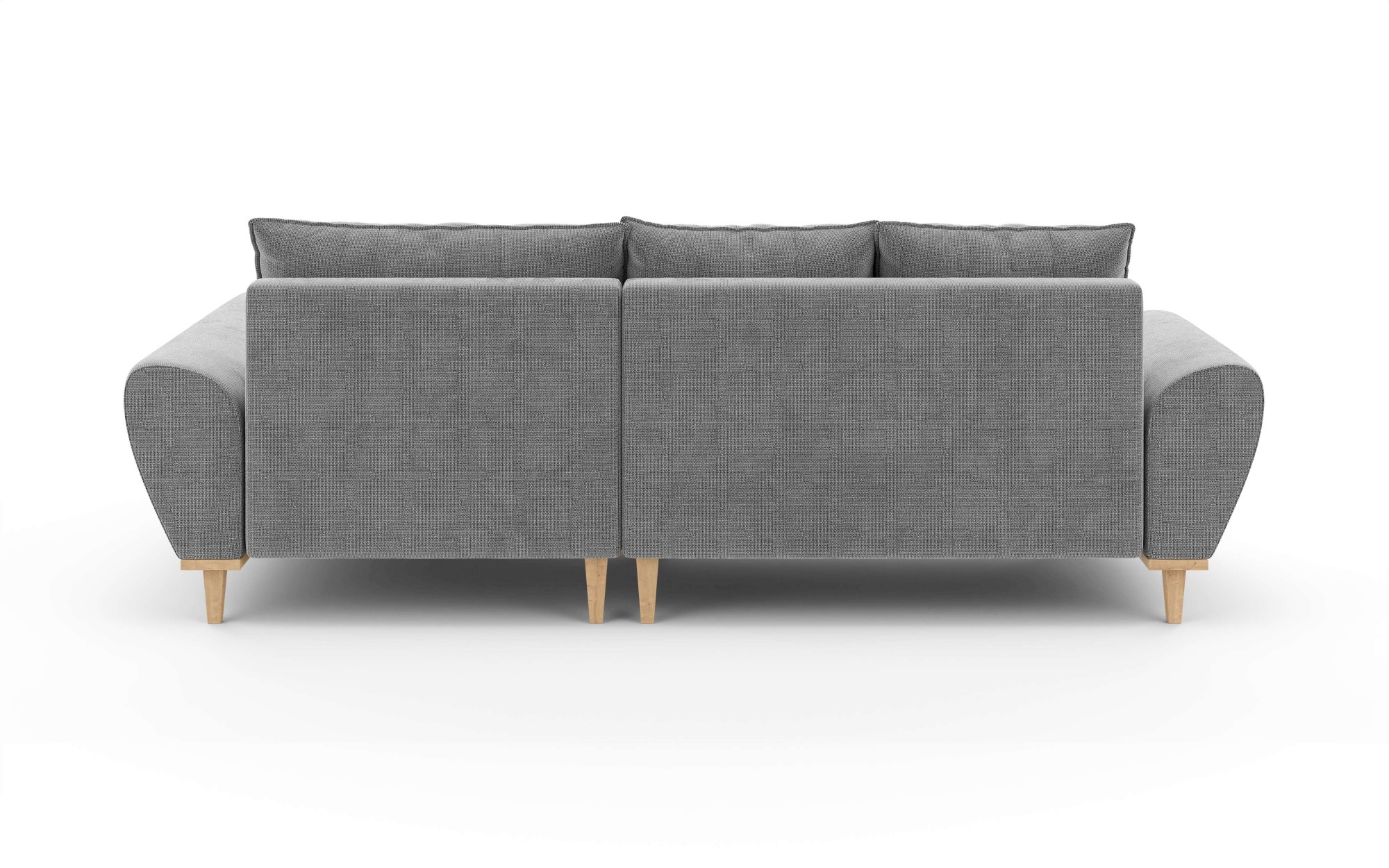 Home affaire Ecksofa »Ahrdorf mit Bettfunktion und Bettkasten, Masse: B/H/T 268/86/175 cm«, L-Form mit 3 Rückenkissen und moderne gerundete Armlehnen