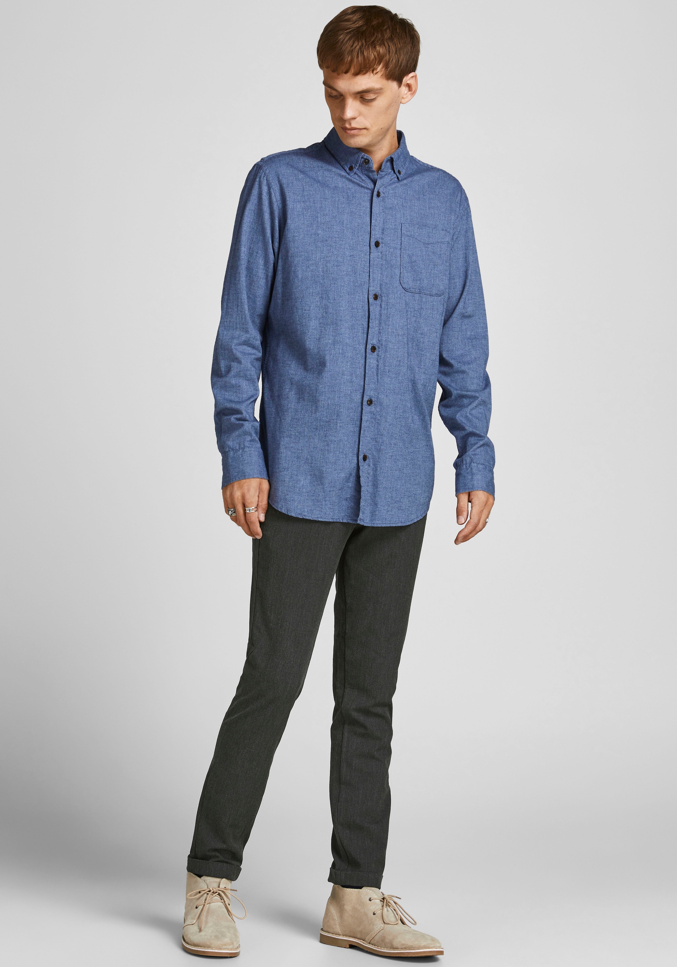 Jack & Jones Chinohose »MARCO – Chinohose mit Stretchanteil und Komfort«, modisch, slim fit, Web