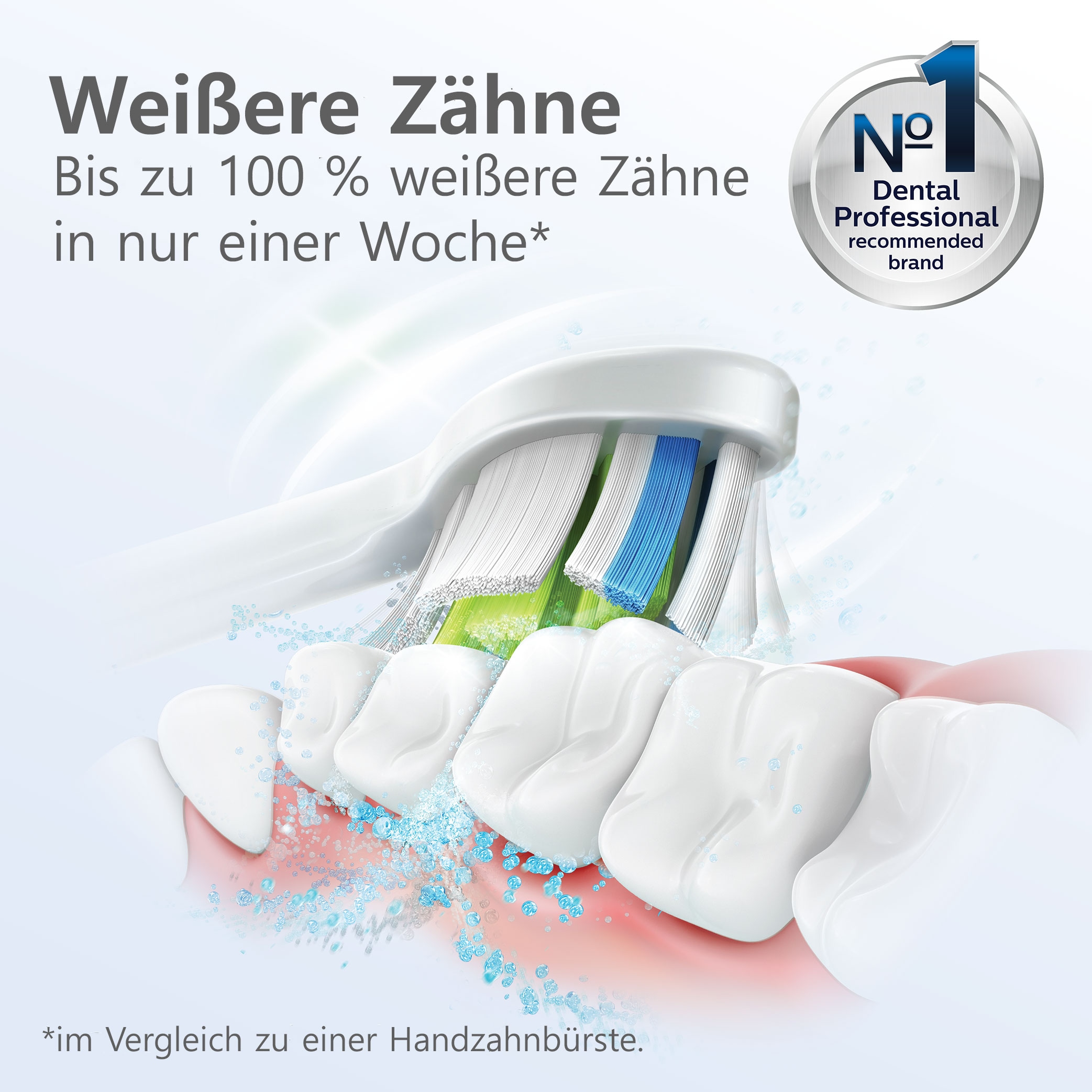 Philips Sonicare Aufsteckbürsten »W2 Optimal White Standard«, mit der Bürstenkopferkennung, Standardgrösse