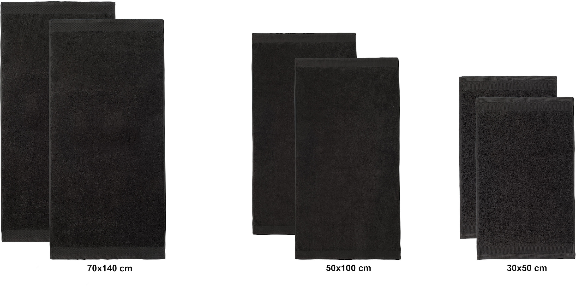 GOODproduct Set de serviettes »Fenya, flauschig und weich, Premium Handtücher, 550 gr/m²« Set 6 cuis Frottee en feutre mit Bordüre, Set, 100% Baumwolle, Hotel-Qualität, 5 Jahre Garantie