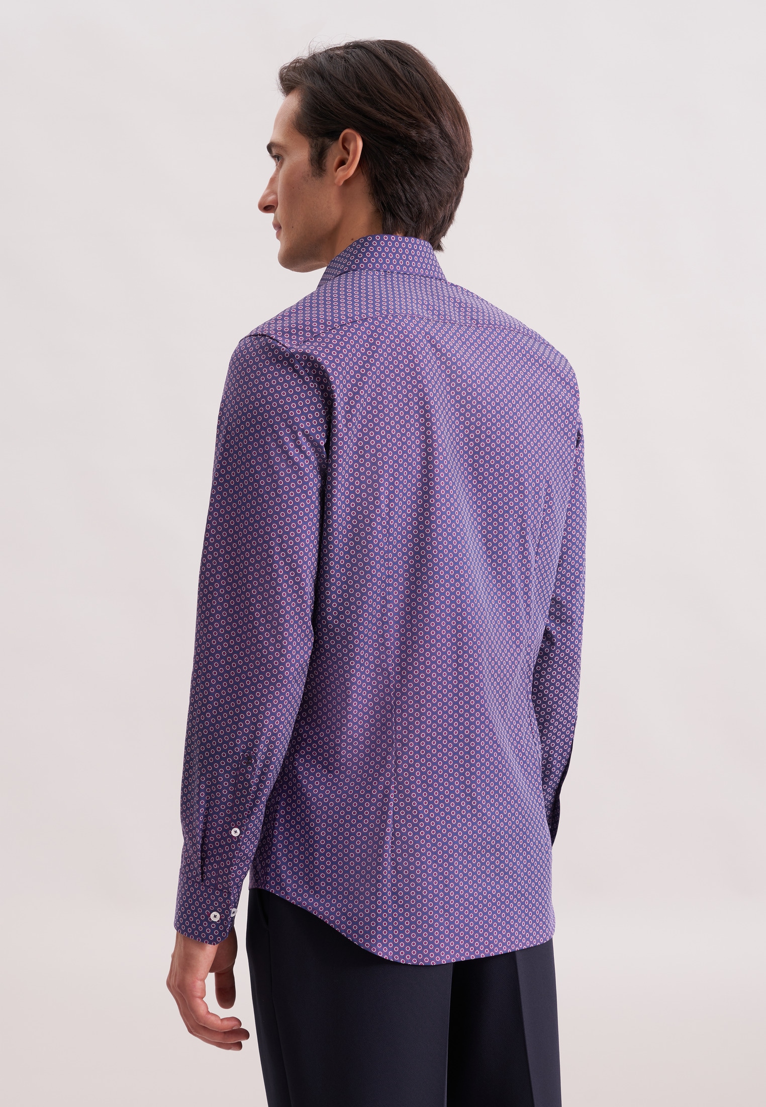 seidensticker Chemise d'affaires »Schwarze Rose« Regular 1/1 Kentkragen Druck