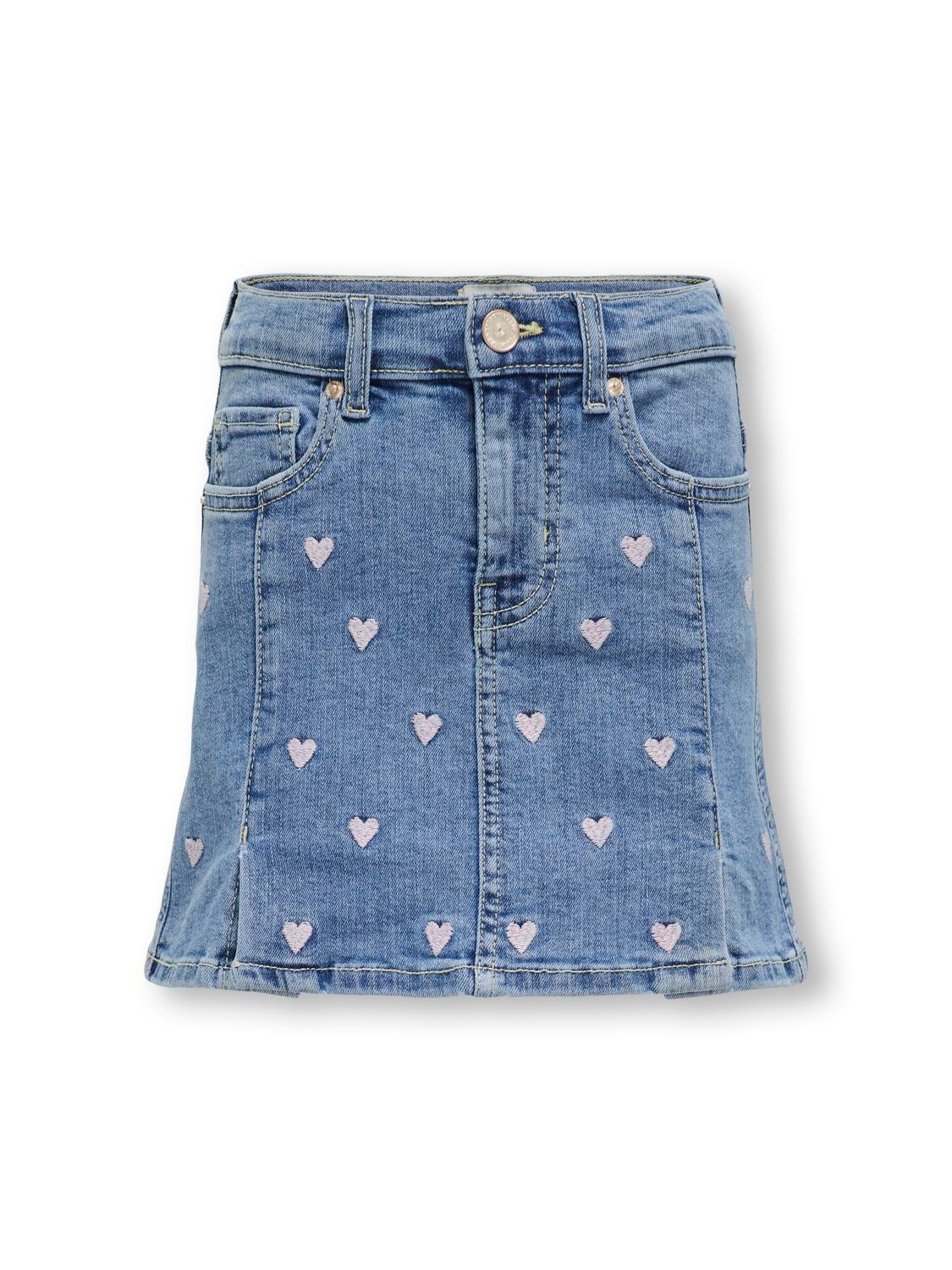 KIDS ONLY Jeansrock »KOGHOXTON HEART EMBROIDERY DNM SKIRT«
