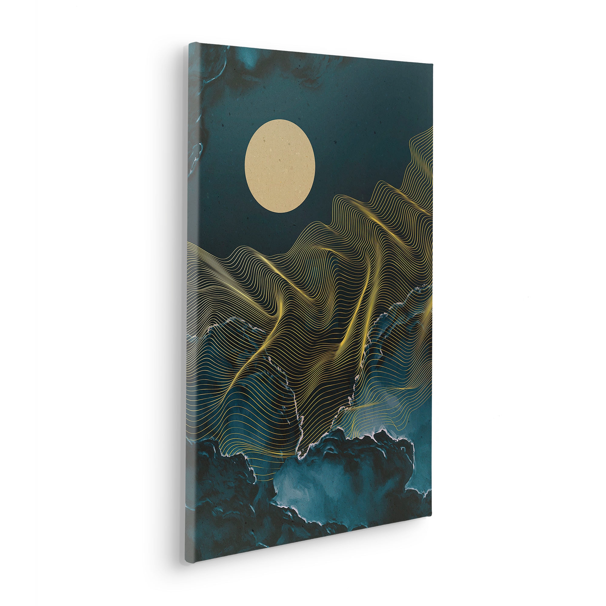 Komar Tableau sur toile »Moon Waves - Grösse 40 x 60 cm« 1 cuis tlg. Keilrahmenbild mi Echtholzrahmen