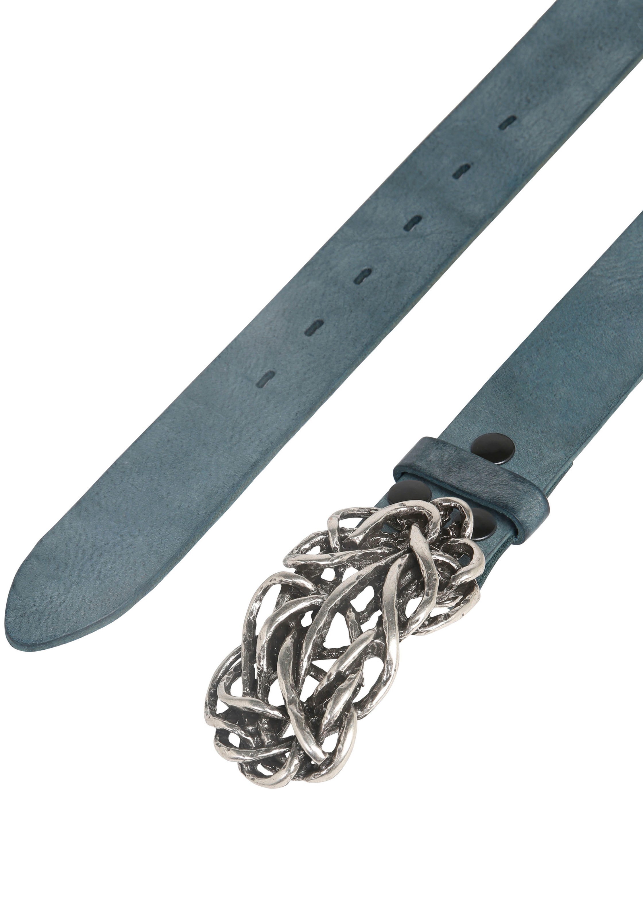 Rettungsring Gürtel Ledergürtel mit austauschbarer Schliesse »Strohknoten«