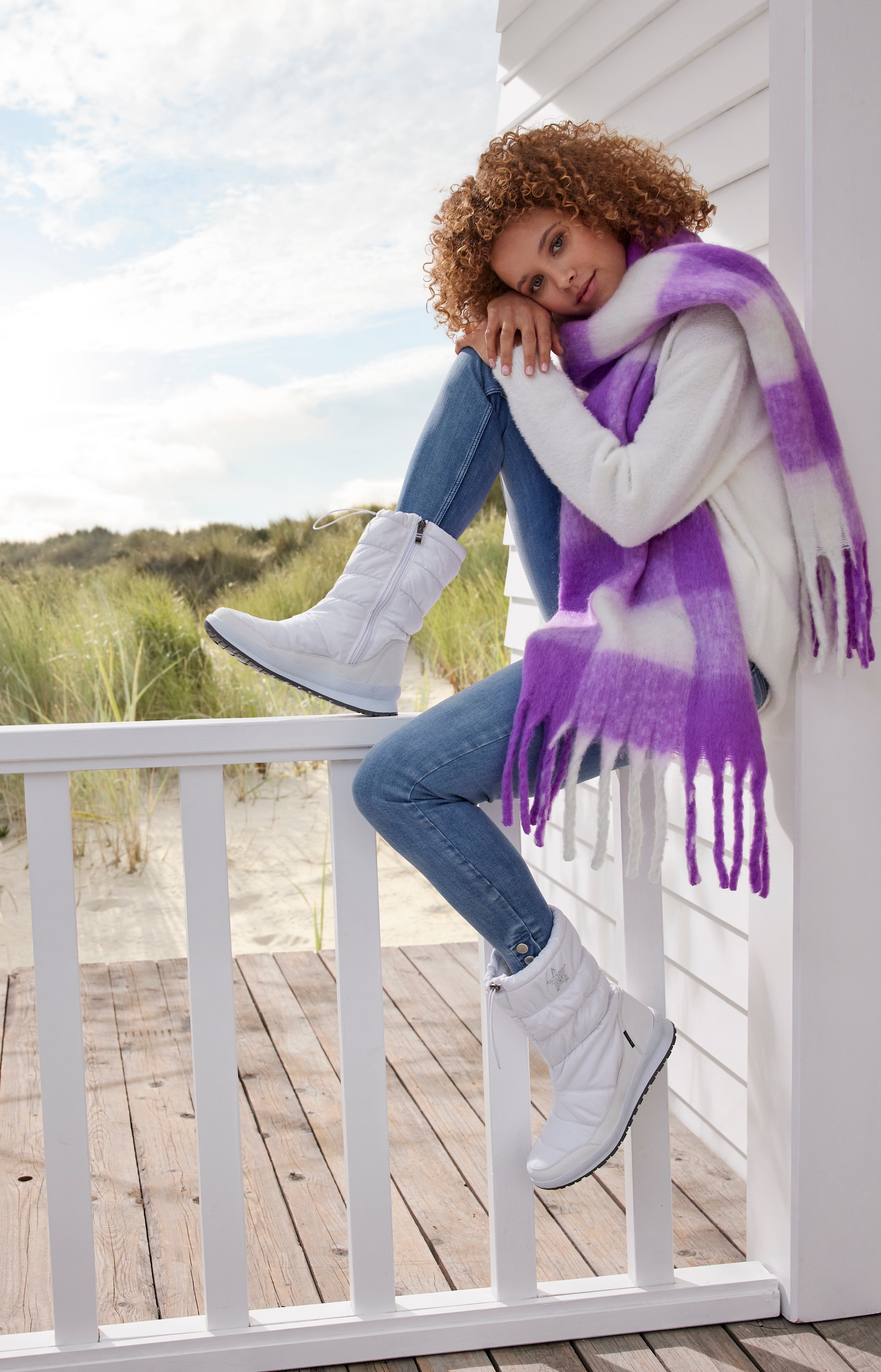 LASCANA Winterstiefel, mit Warmfutter & wasserabweisend, Winterboot, Stiefelette, Profilsohle