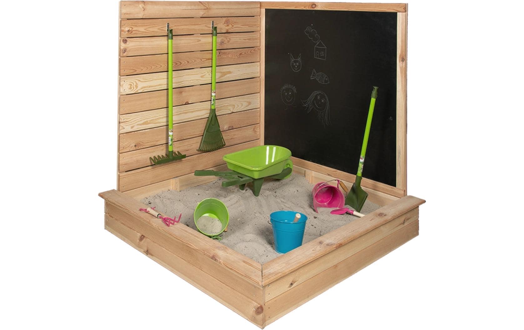 esschert design Sandkasten »mit Tafel Holz 115.5 cm«