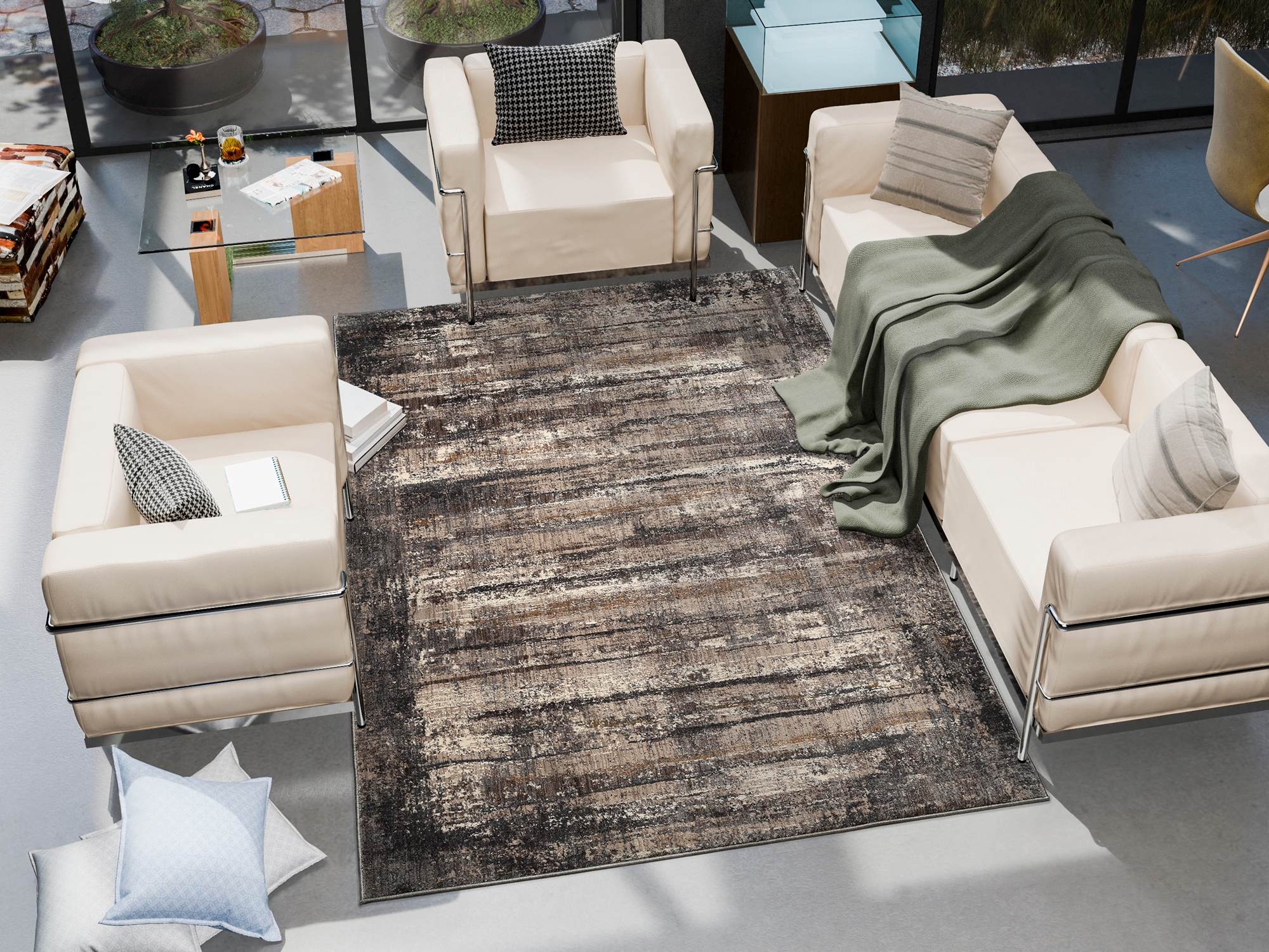 Image of OCI DIE TEPPICHMARKE Teppich "MINANO EARTH" rechteckig 9 mm Höhe Design Kurzflor Teppich, hochwertig