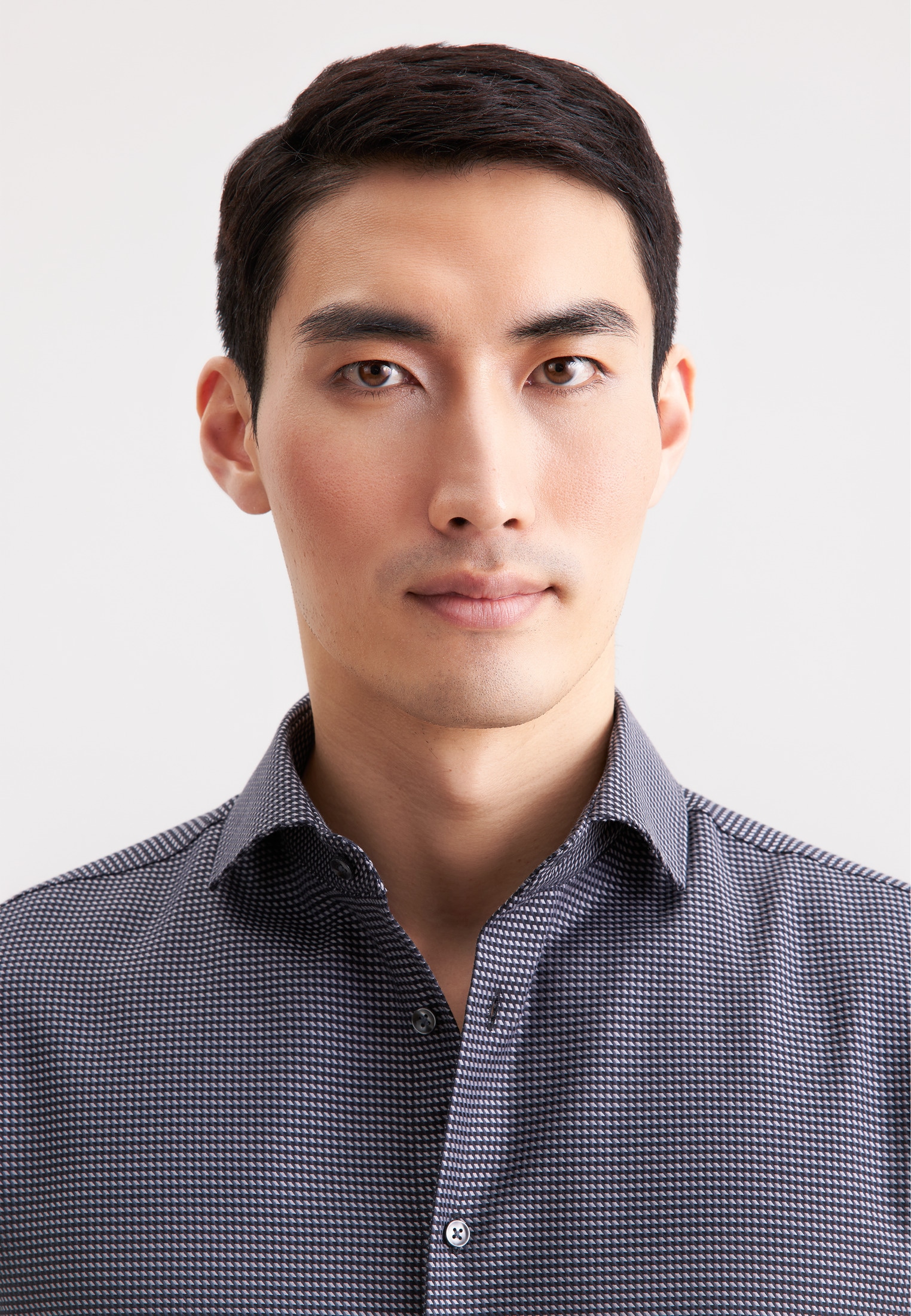 seidensticker Businesshemd »Schwarze Rose« Shaped 1/1 Kentkragen Pepita