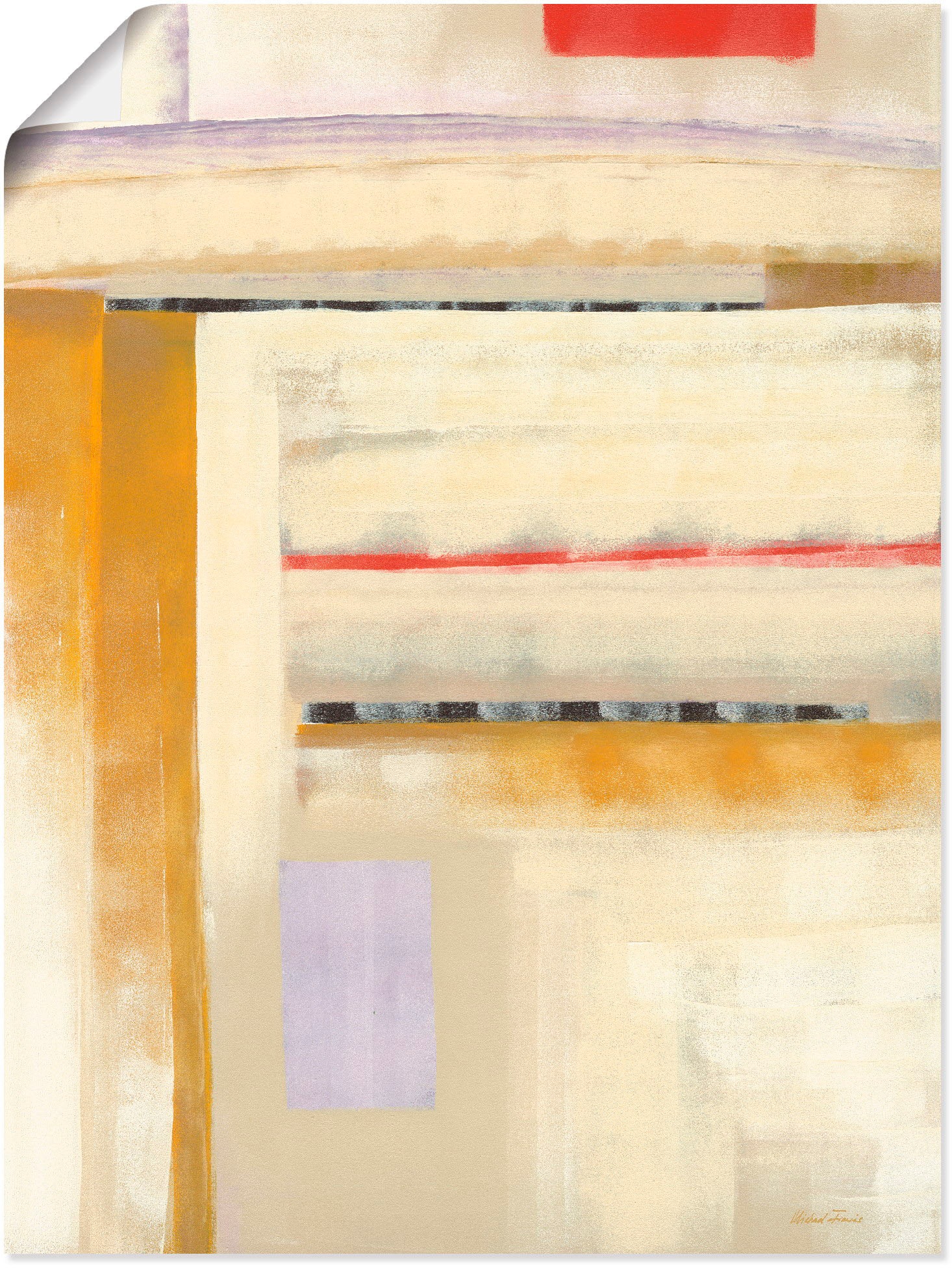 Image of Artland Wandbild »Farbige Flächen II«, Gegenstandslos, (1 St.), in vielen Grössen & Produktarten - Alubild / Outdoorbild für den Aussenbereich, Leinwandbild, Poster, Wandaufkleber / Wandtattoo auch für Badezimmer geeignet bei Ackermann Versand Schweiz