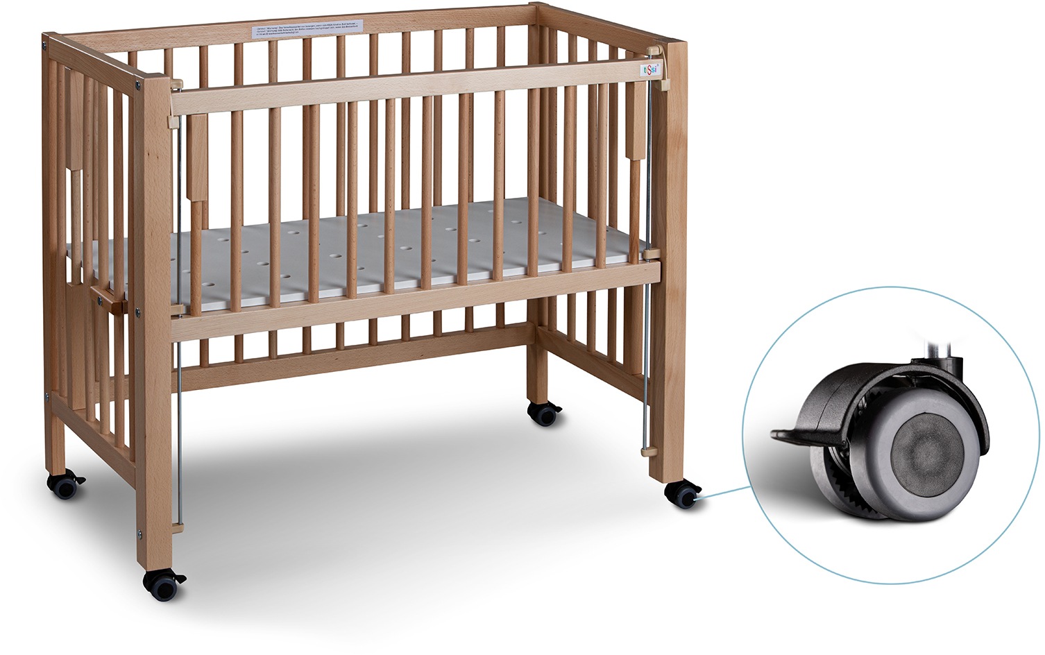 tiSsi® Beistellbett »SOPHIE Boxspring, natur«, inklusive Matratze; Made in Europe