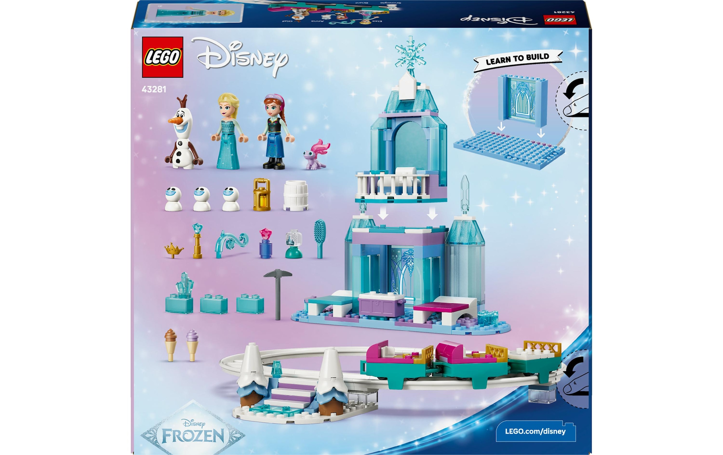   Pions de construction »Disney Princess Elsas Schlittenfahrt um den Eispalast 43281« Kategorie: Disney