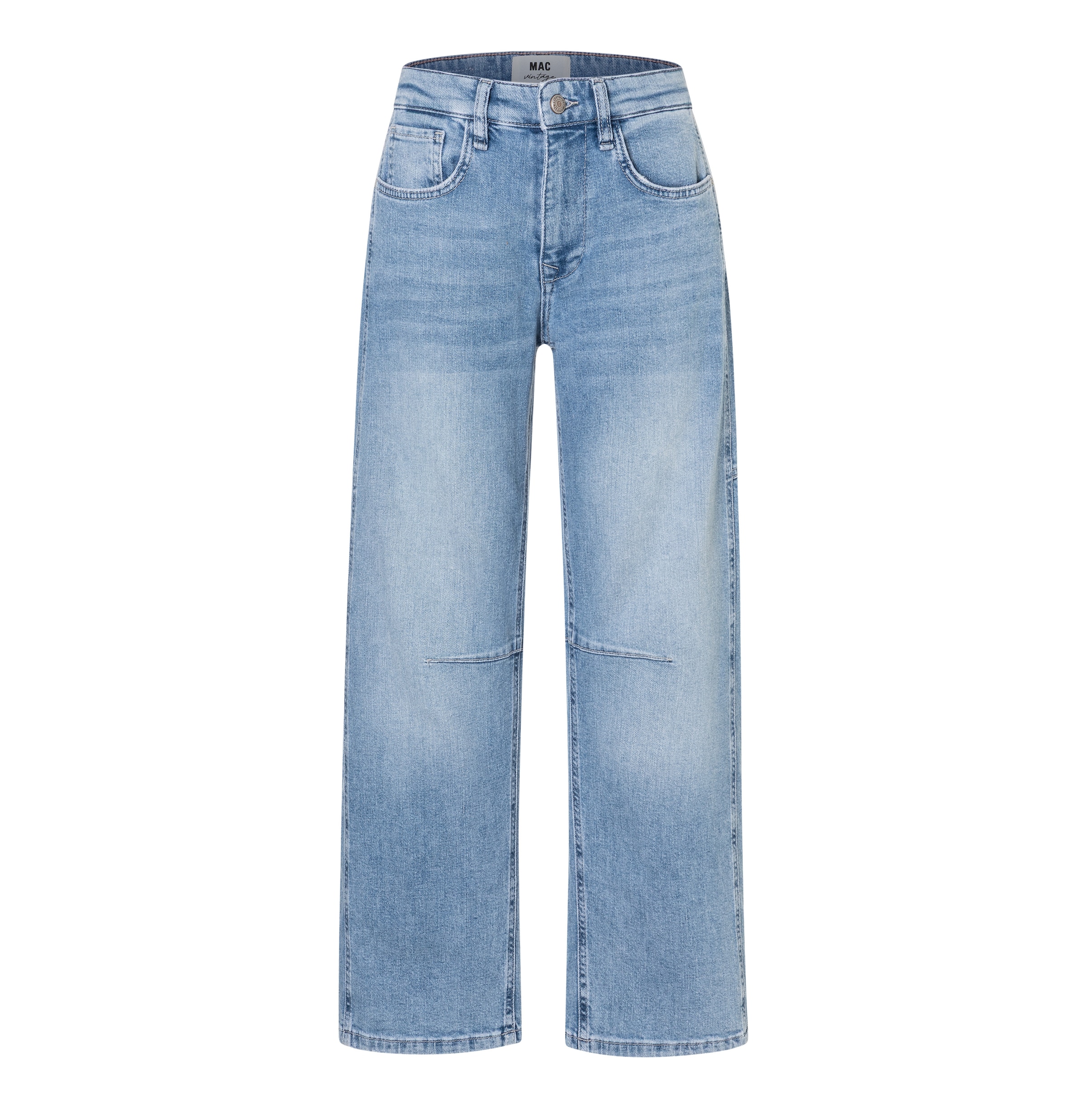 MAC Jeans à 5 poches »OHIO Barrel« Barrel Fit, Naht-Detail auf Kniehöhe