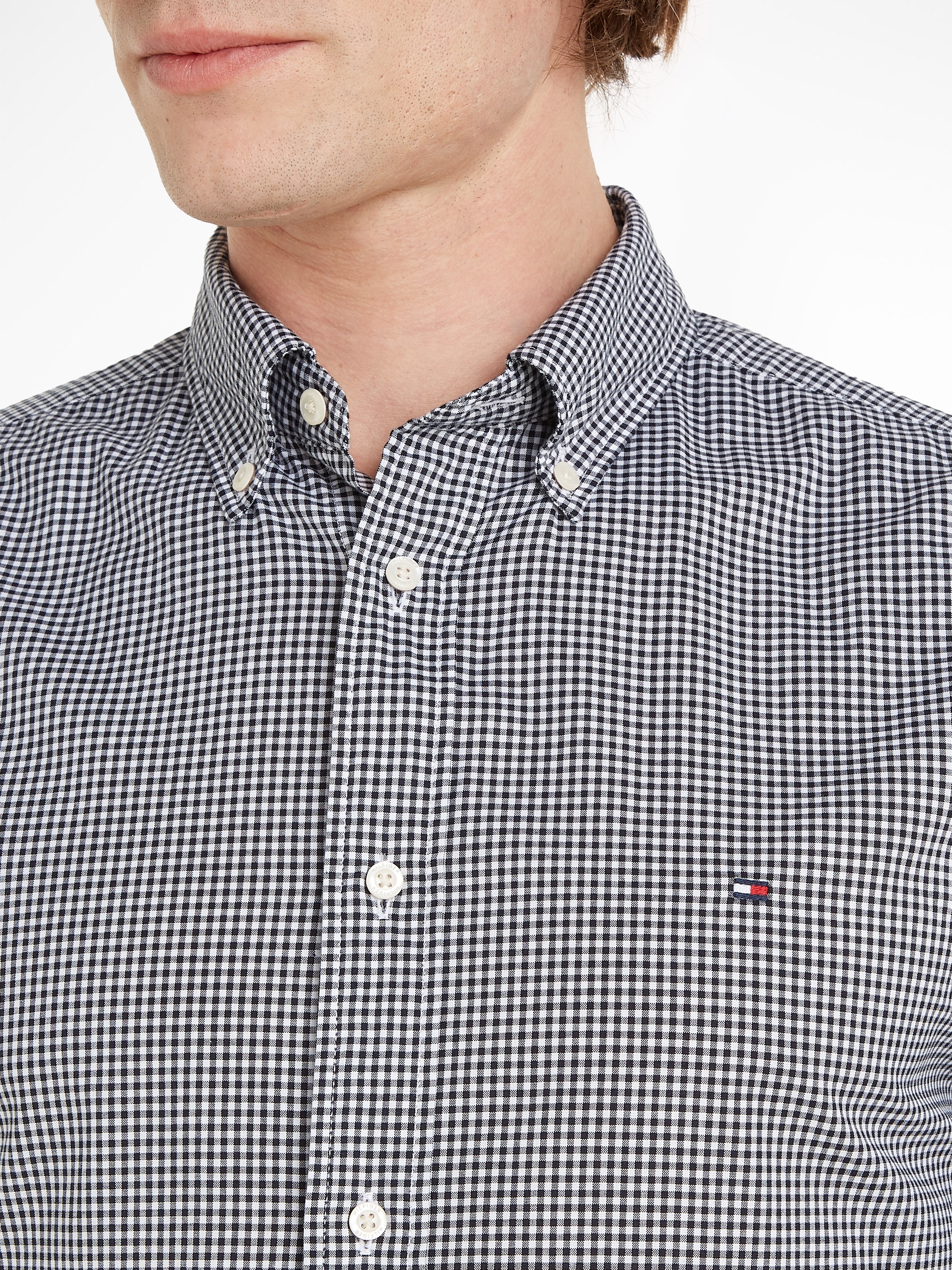 Tommy Hilfiger Langarmhemd »NAT. SOFT FLEX GINGHAM RF SHIRT«