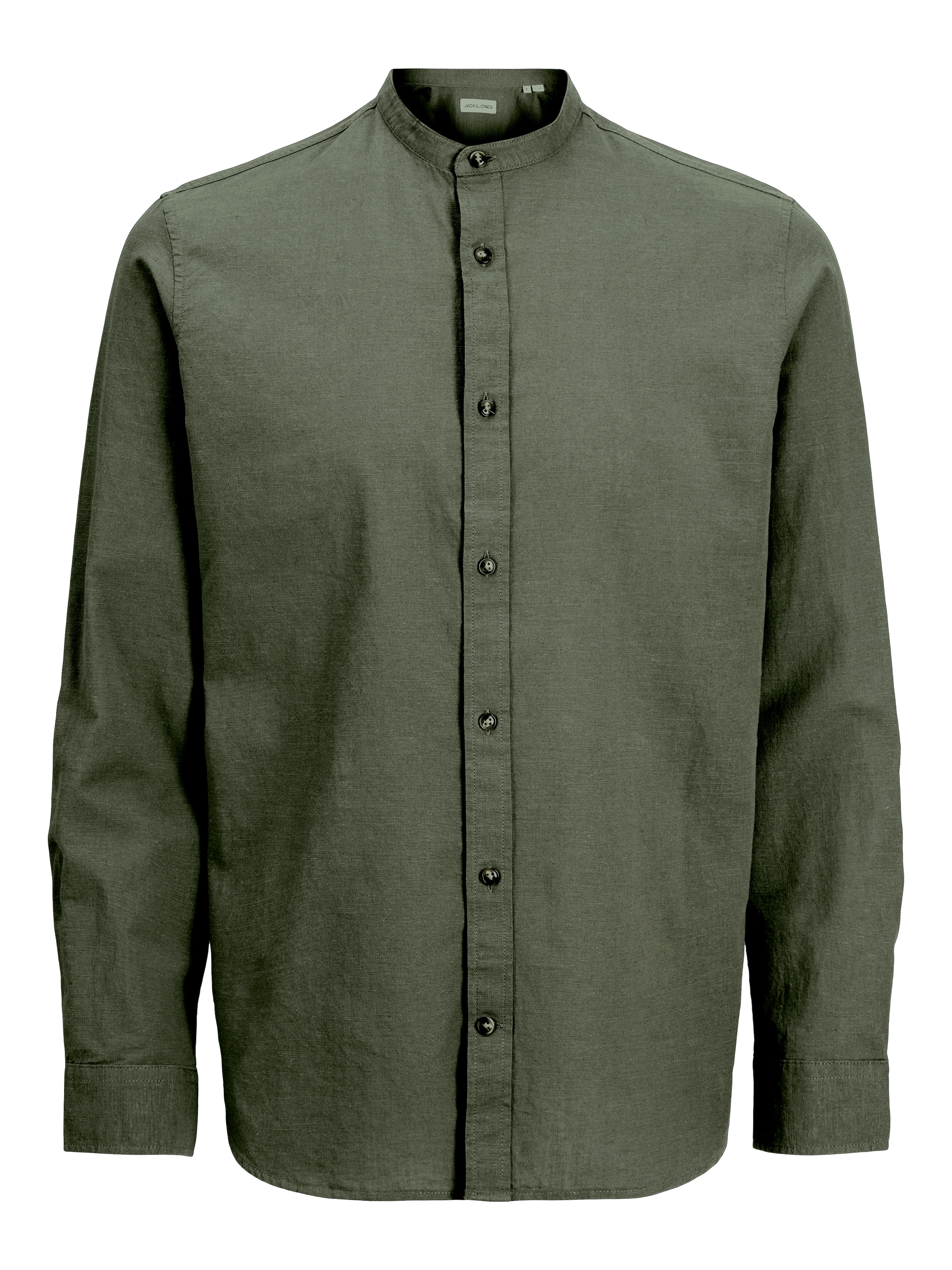Jack & Jones Langarmhemd »JJESUMMER BAND SHIRT LS SN«, mit Bandkragen