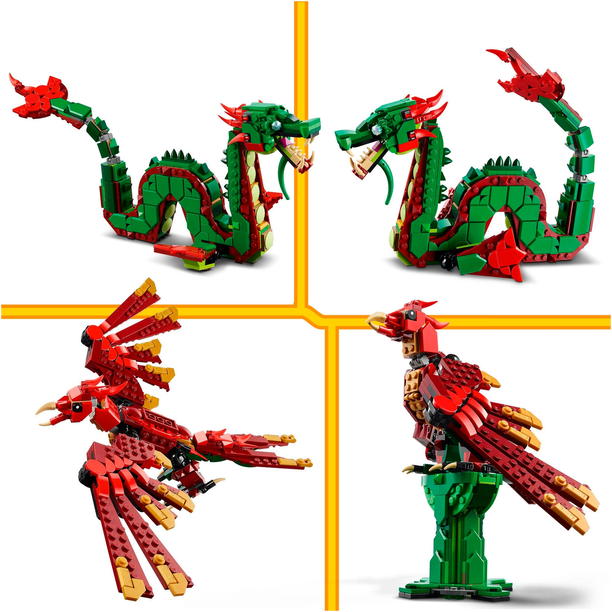 LEGO® Konstruktionsspielsteine »Grüner Drache (31161), LEGO Creator« Made in Europe