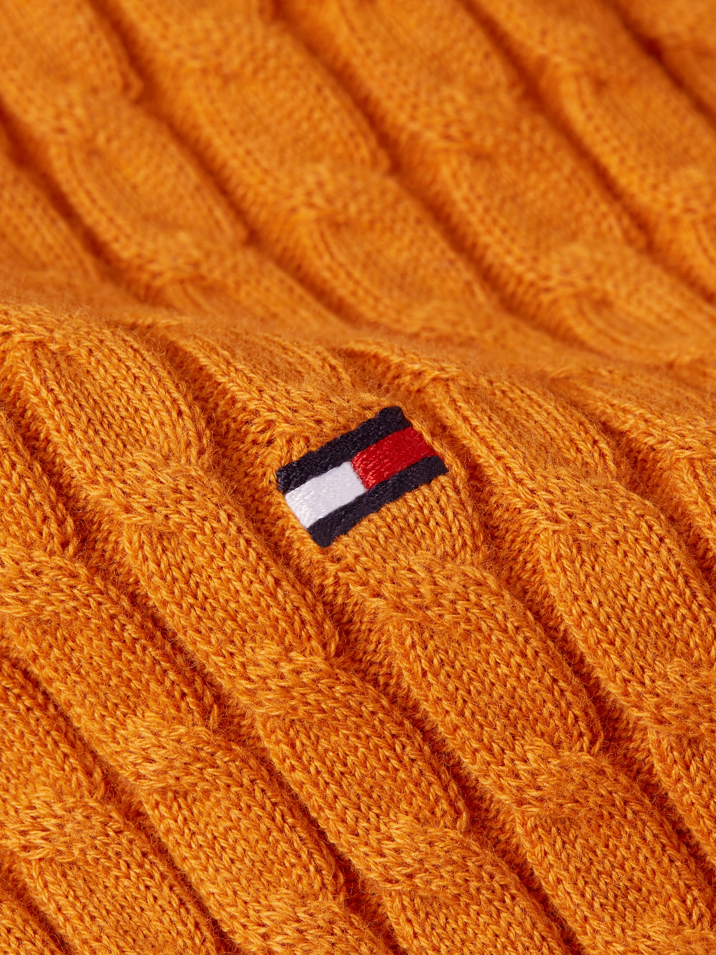 Tommy Hilfiger Strickjacke »CO CABLE C-NK CARDIGAN«, mit Zopfstruktur