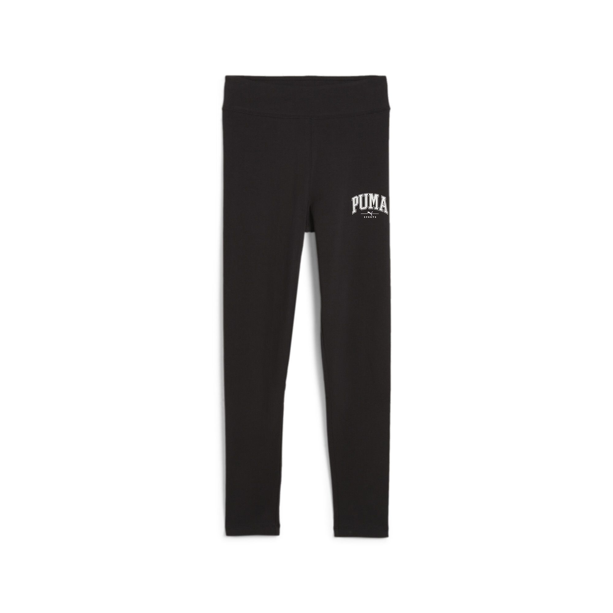 Image of PUMA Leggings "SQUAD HIGH-WAIST LEGGINGS G" mit Print-Applikationen, aus Baumwollmischung, mit Elasthan-Anteil